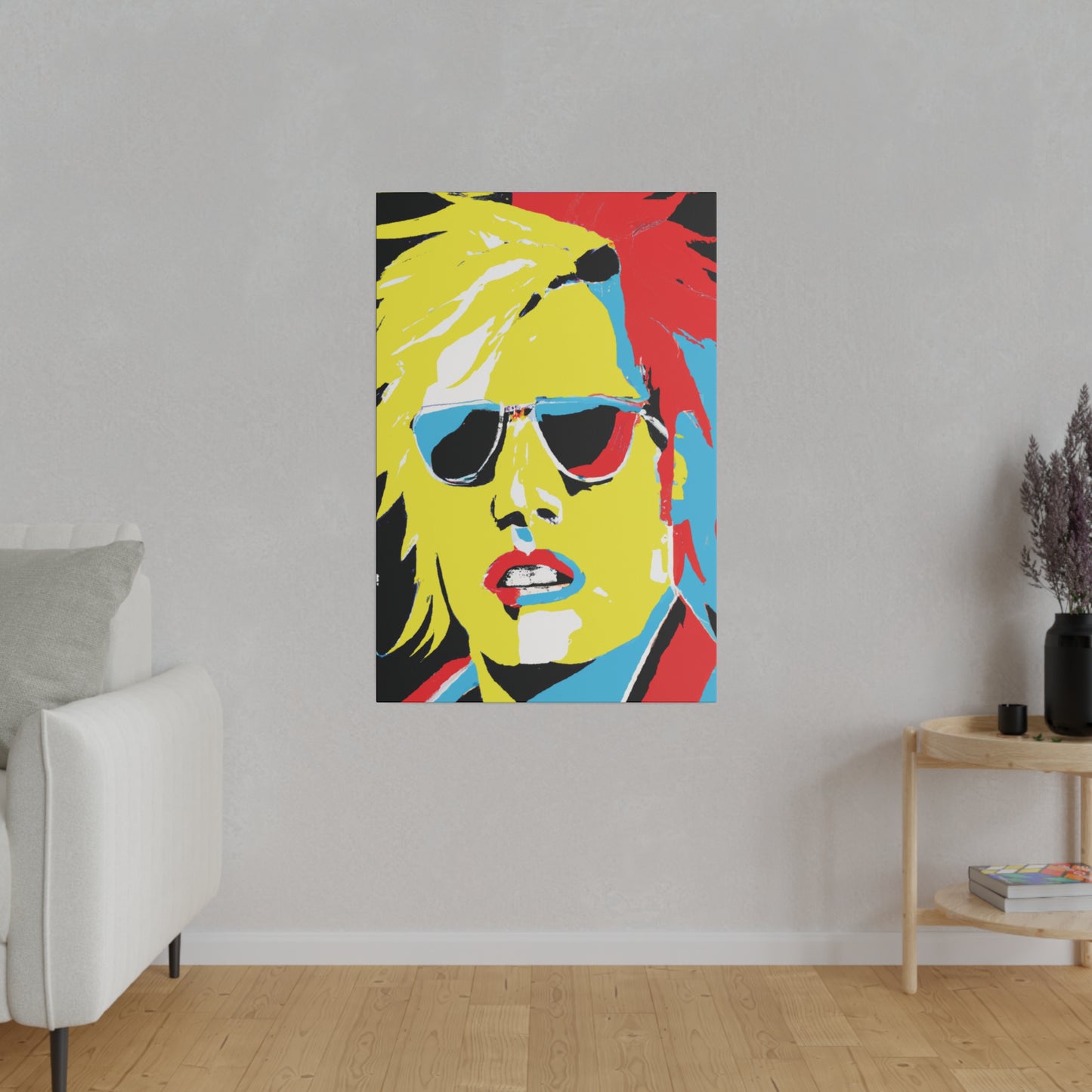 7436R - Rockstar Painting Print | Face | Abstract | Poster | Home Decor | Wall Art | Music Art | Canvas