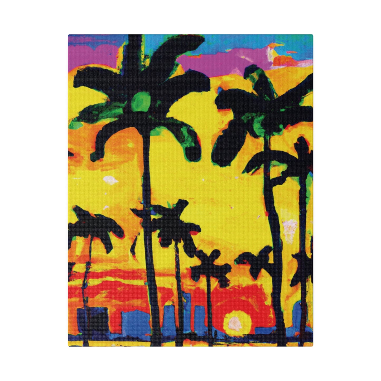 9497Z - Miami Beach Sunset Painting Print | Miami | Beach | Sunset | Poster | Home Decor | Wall Art | Canvas