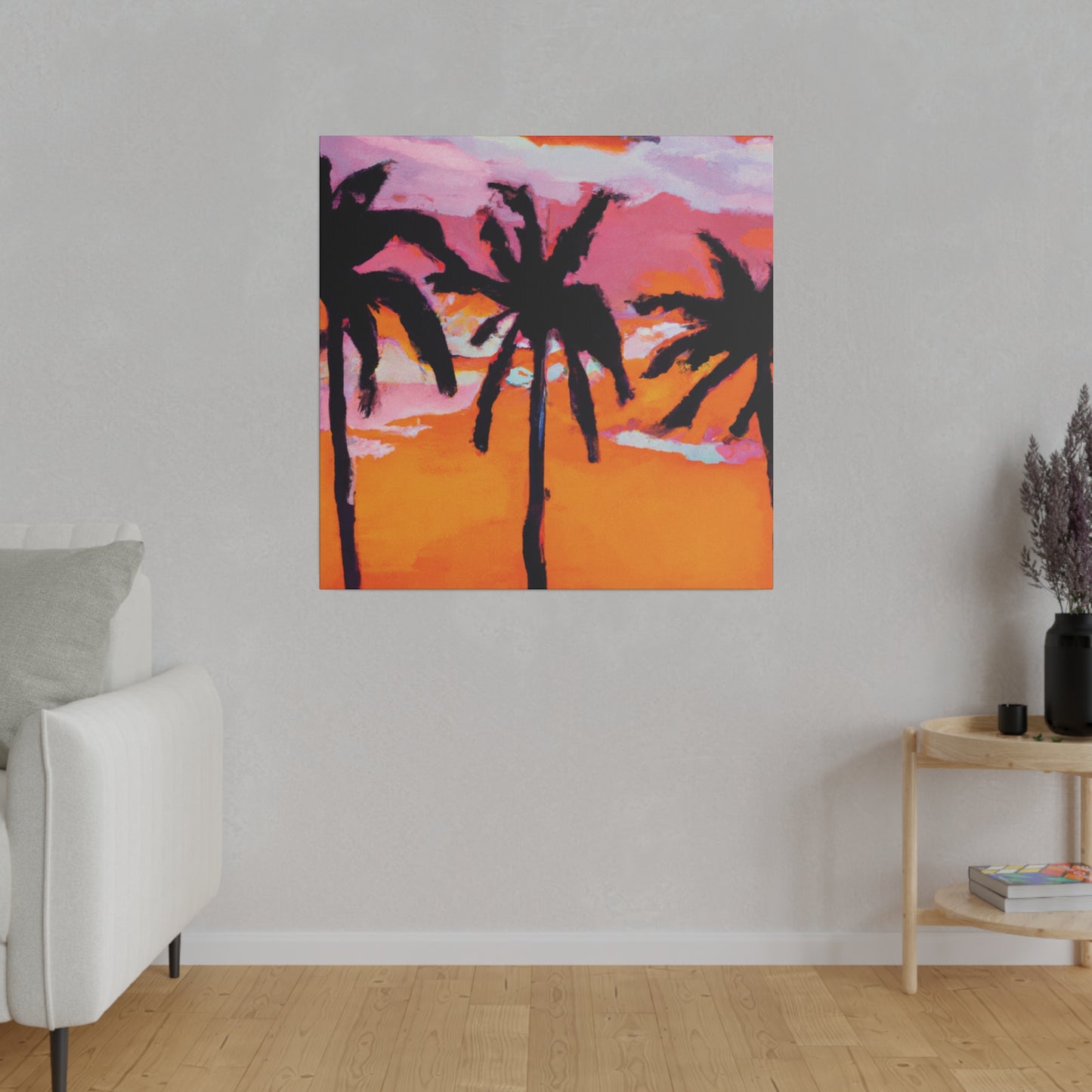 4491U - Miami Beach Sunset Painting Print | Miami | Beach | Sunset | Poster | Home Decor | Wall Art | Canvas