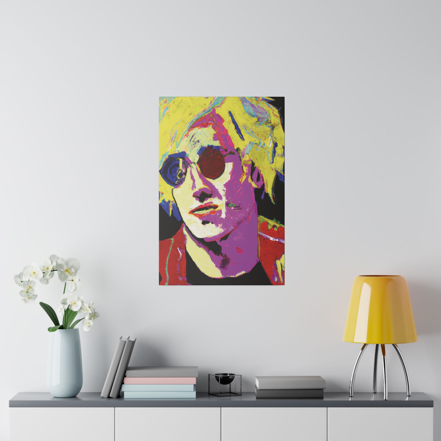 9642H - Rockstar Painting Print | Face | Abstract | Poster | Home Decor | Wall Art | Music Art | Canvas