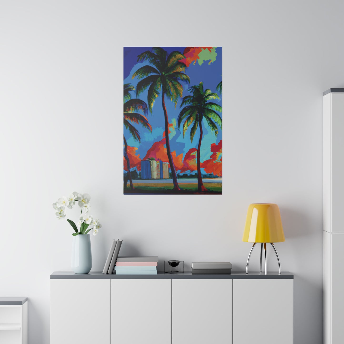 7382G - Miami Beach Sunset Painting Print | Miami | Beach | Sunset | Poster | Home Decor | Wall Art | Canvas