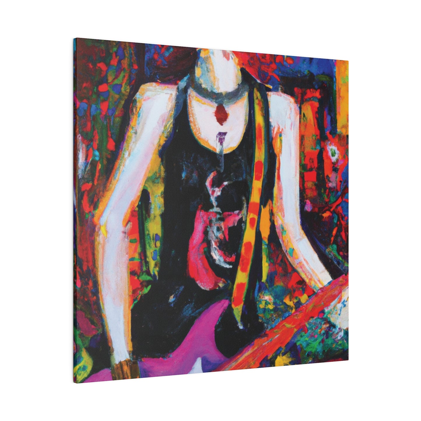 9648D - Rockstar Oil Painting Style Print | Poster | Home Decor | Wall Art | Music Art | Canvas