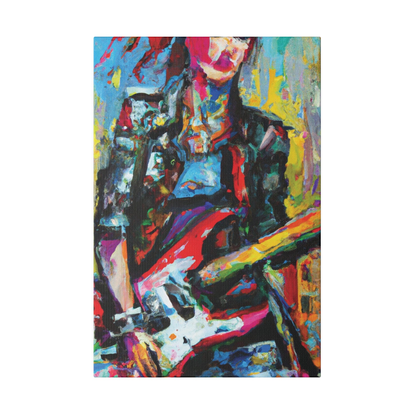 9010O - Rockstar Oil Painting Style Print | Poster | Home Decor | Wall Art | Music Art | Canvas
