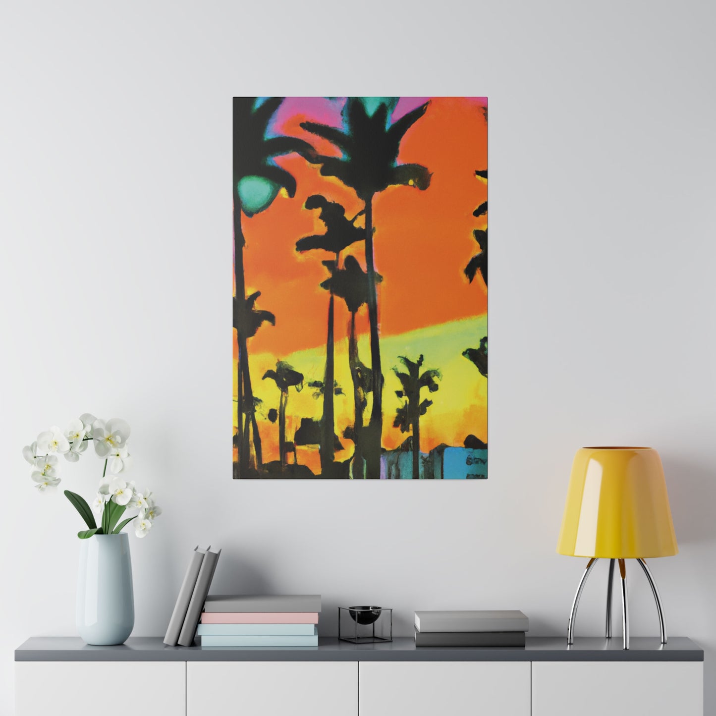 6096Q - Miami Beach Sunset Painting Print | Miami | Beach | Sunset | Poster | Home Decor | Wall Art | Canvas