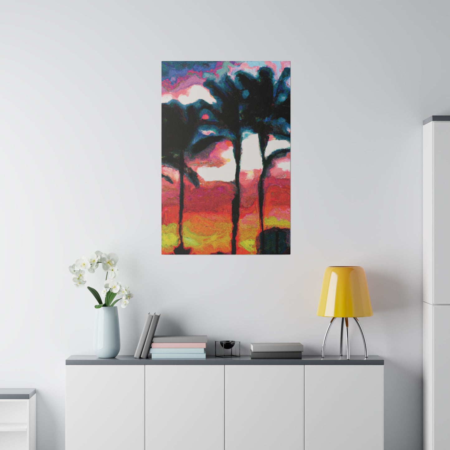 9677K - Miami Beach Sunset Painting Print | Miami | Beach | Sunset | Poster | Home Decor | Wall Art | Canvas