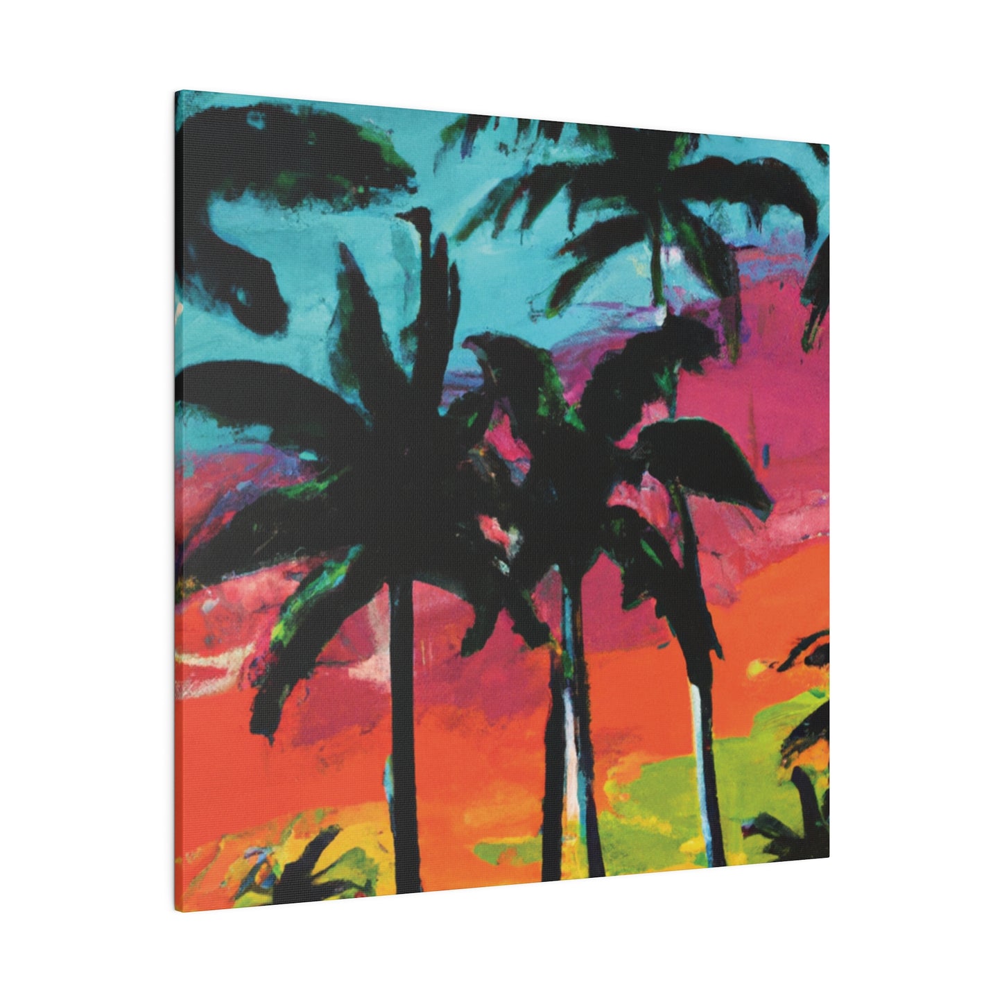 9761F - Miami Beach Sunset Painting Print | Miami | Beach | Sunset | Poster | Home Decor | Wall Art | Canvas