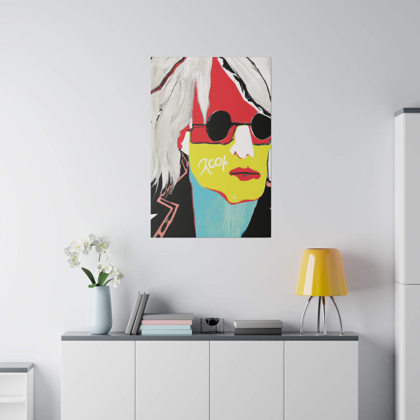 6953R - Rockstar Painting Print | Face | Abstract | Poster | Home Decor | Wall Art | Music Art | Canvas