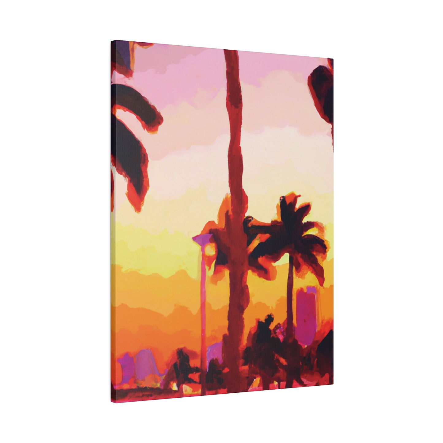 7016Q - Miami Beach Sunset Painting Print | Miami | Beach | Sunset | Poster | Home Decor | Wall Art | Canvas