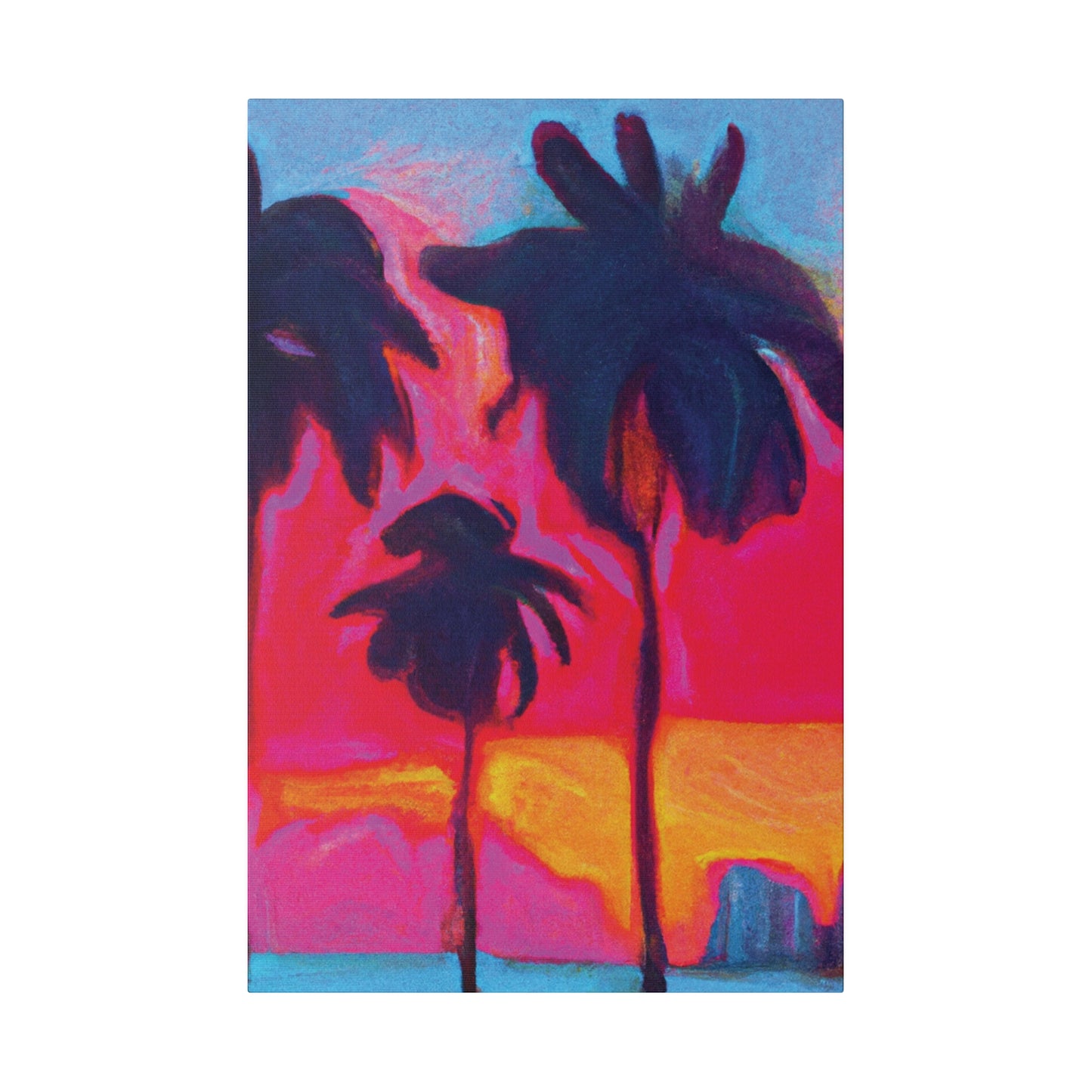 4879H - Miami Beach Sunset Painting Print | Miami | Beach | Sunset | Poster | Home Decor | Wall Art | Canvas