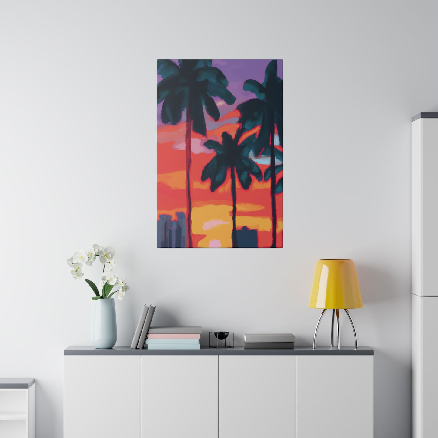 8175T - Miami Beach Sunset Painting Print | Miami | Beach | Sunset | Poster | Home Decor | Wall Art | Canvas