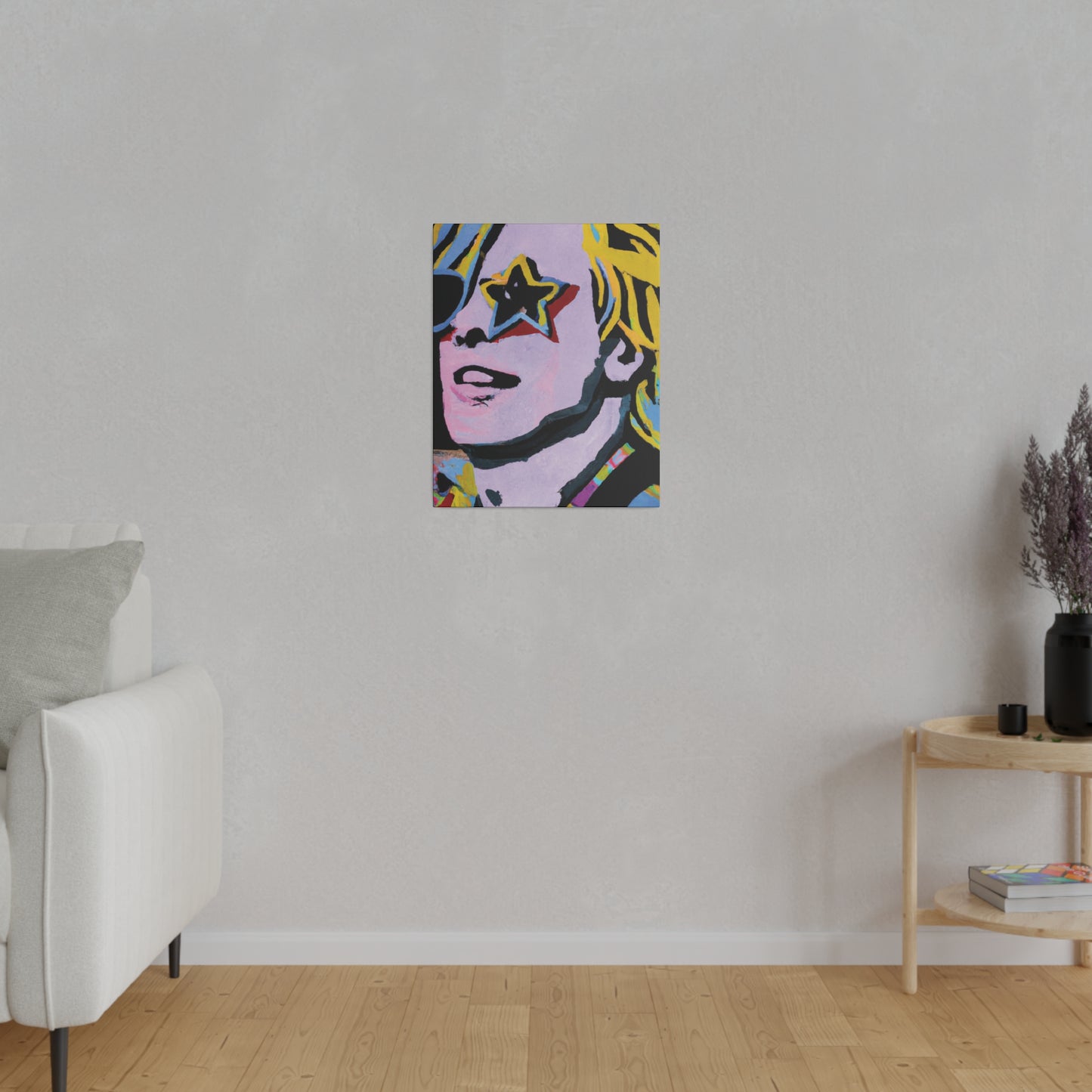 5027F - Rockstar Painting Print | Face | Abstract | Poster | Home Decor | Wall Art | Music Art | Canvas