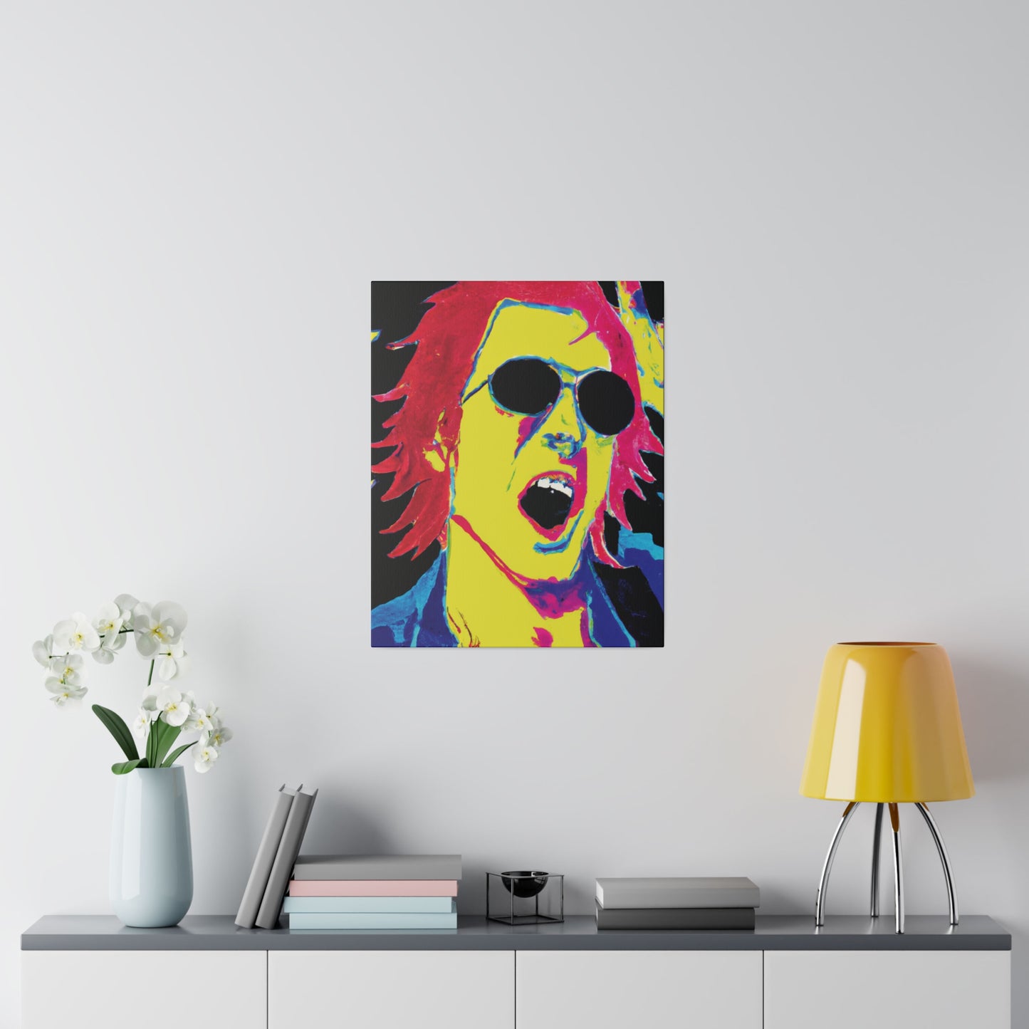 3158P - Rockstar Painting Print | Face | Abstract | Poster | Home Decor | Wall Art | Music Art | Canvas