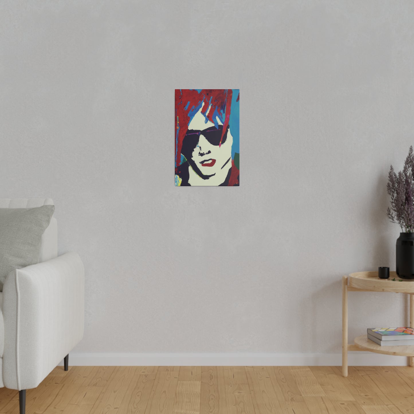 9347K - Rockstar Painting Print | Face | Abstract | Poster | Home Decor | Wall Art | Music Art | Canvas