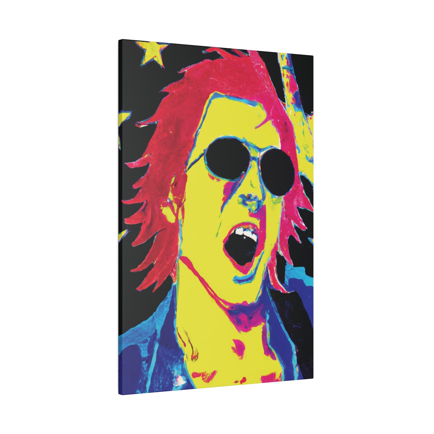 3158P - Rockstar Painting Print | Face | Abstract | Poster | Home Decor | Wall Art | Music Art | Canvas