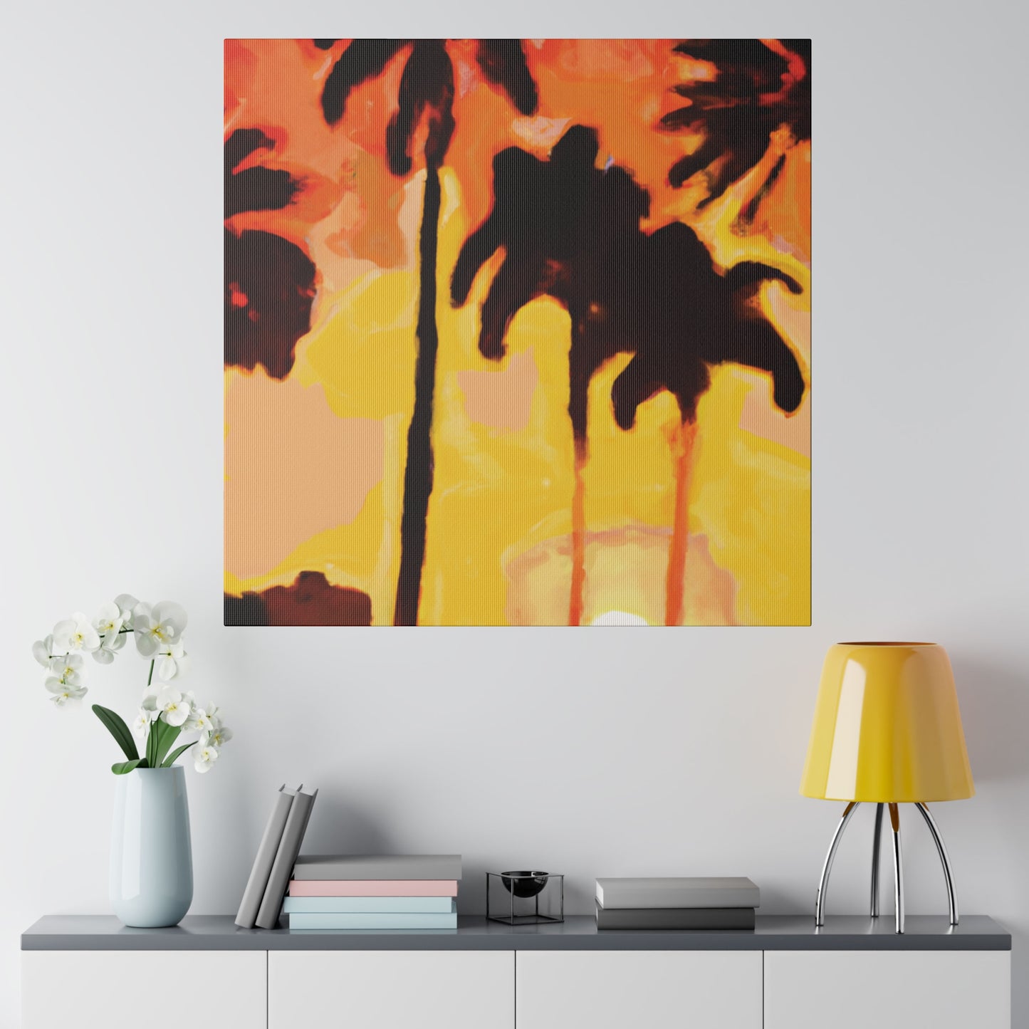 3259B - Miami Beach Sunset Painting Print | Miami | Beach | Sunset | Poster | Home Decor | Wall Art | Canvas