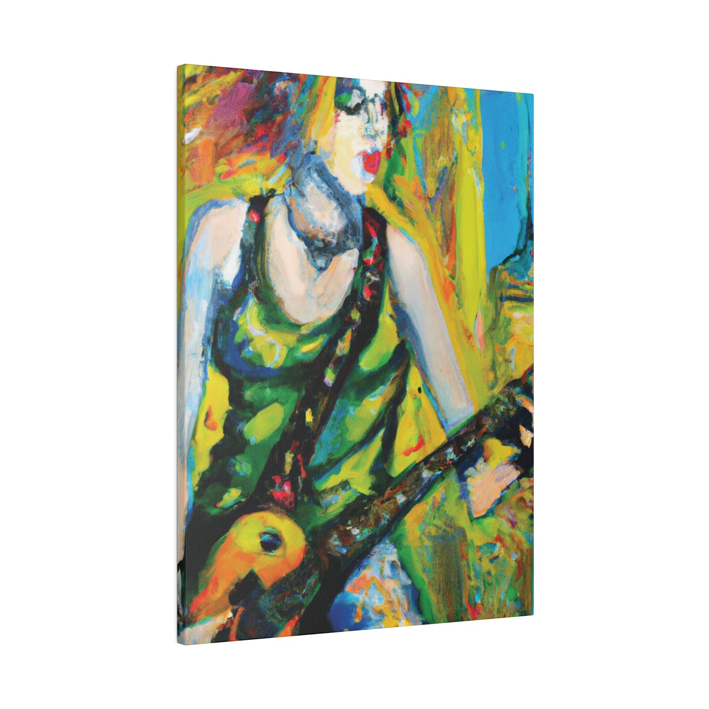 4713C - Rockstar Oil Painting Style Print | Poster | Home Decor | Wall Art | Music Art | Canvas
