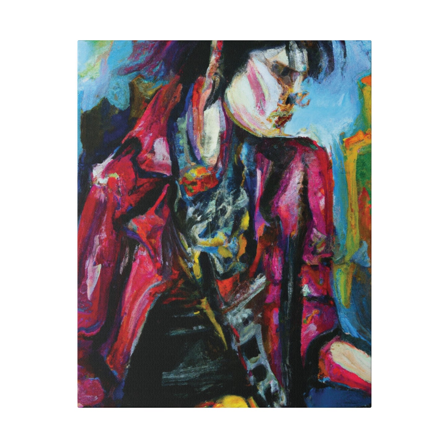 7152R - Rockstar Oil Painting Style Print | Poster | Home Decor | Wall Art | Music Art | Canvas