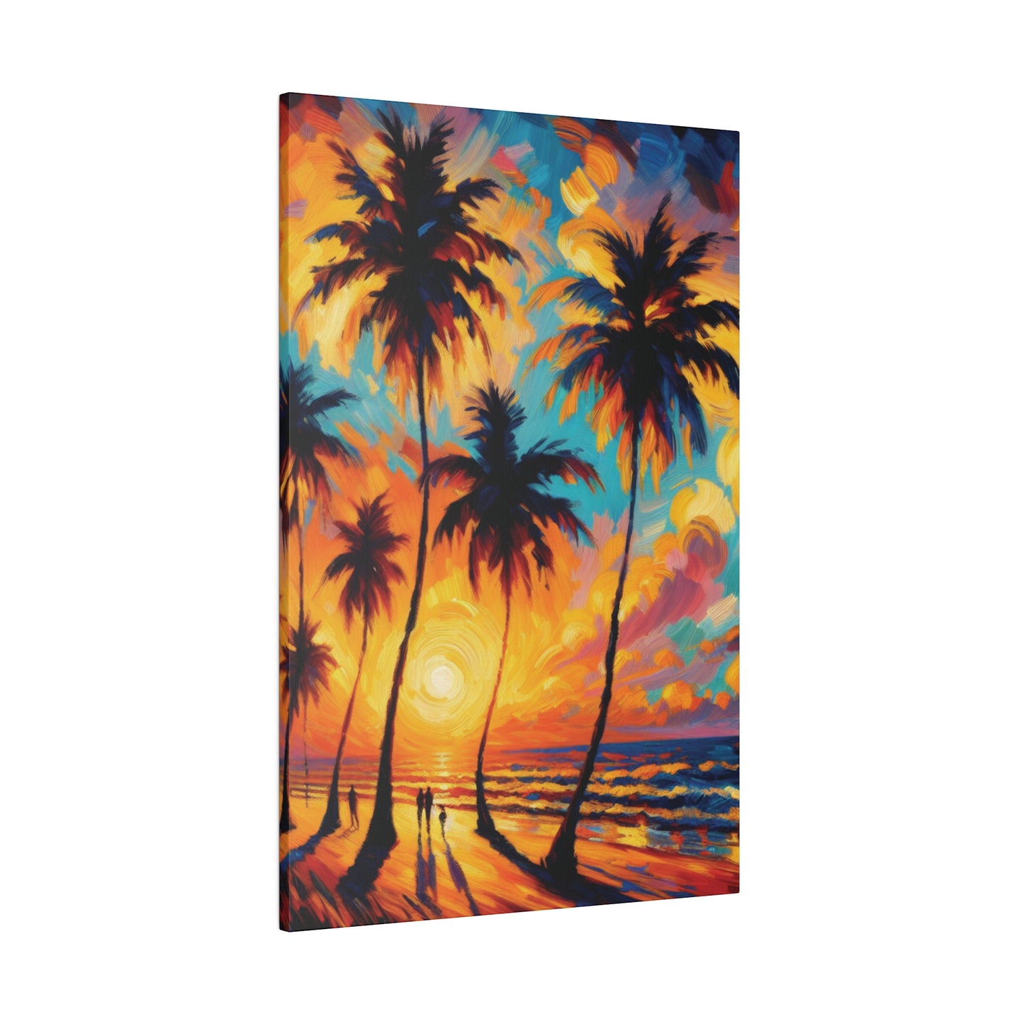 6374J - miami beach art, sunset background, ocean art work, beach art work, sunset designs, miami beach painting, miami beach print