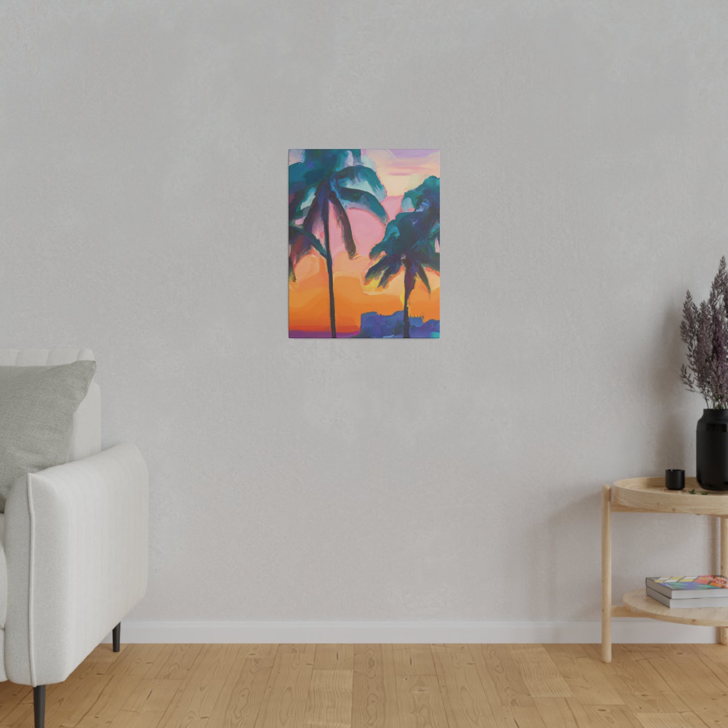 6494M - Miami Beach Sunset Painting Print | Miami | Beach | Sunset | Poster | Home Decor | Wall Art | Canvas