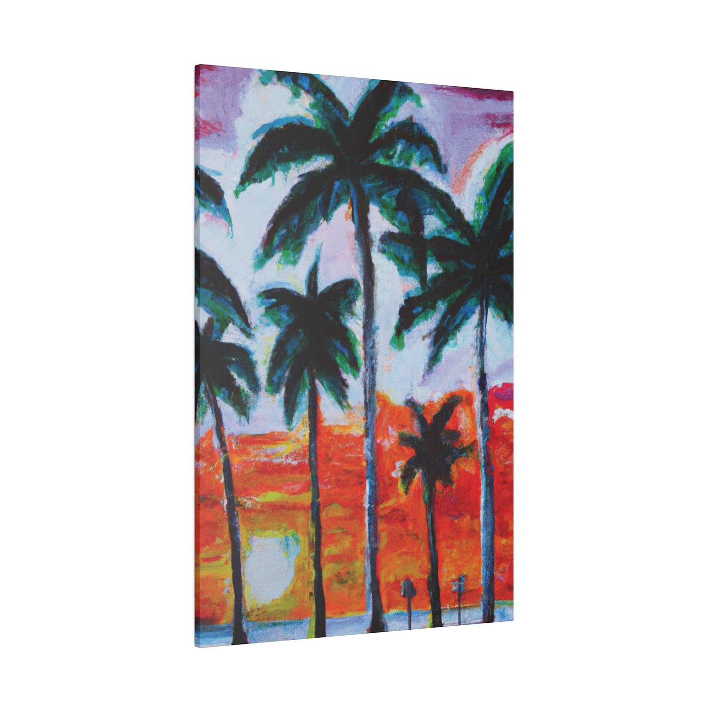 5398G - Miami Beach Sunset Painting Print | Miami | Beach | Sunset | Poster | Home Decor | Wall Art | Canvas