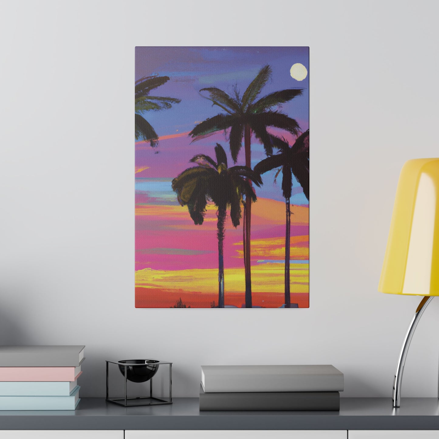 4360Y - Miami Beach Sunset Painting Print | Miami | Beach | Sunset | Poster | Home Decor | Wall Art | Canvas