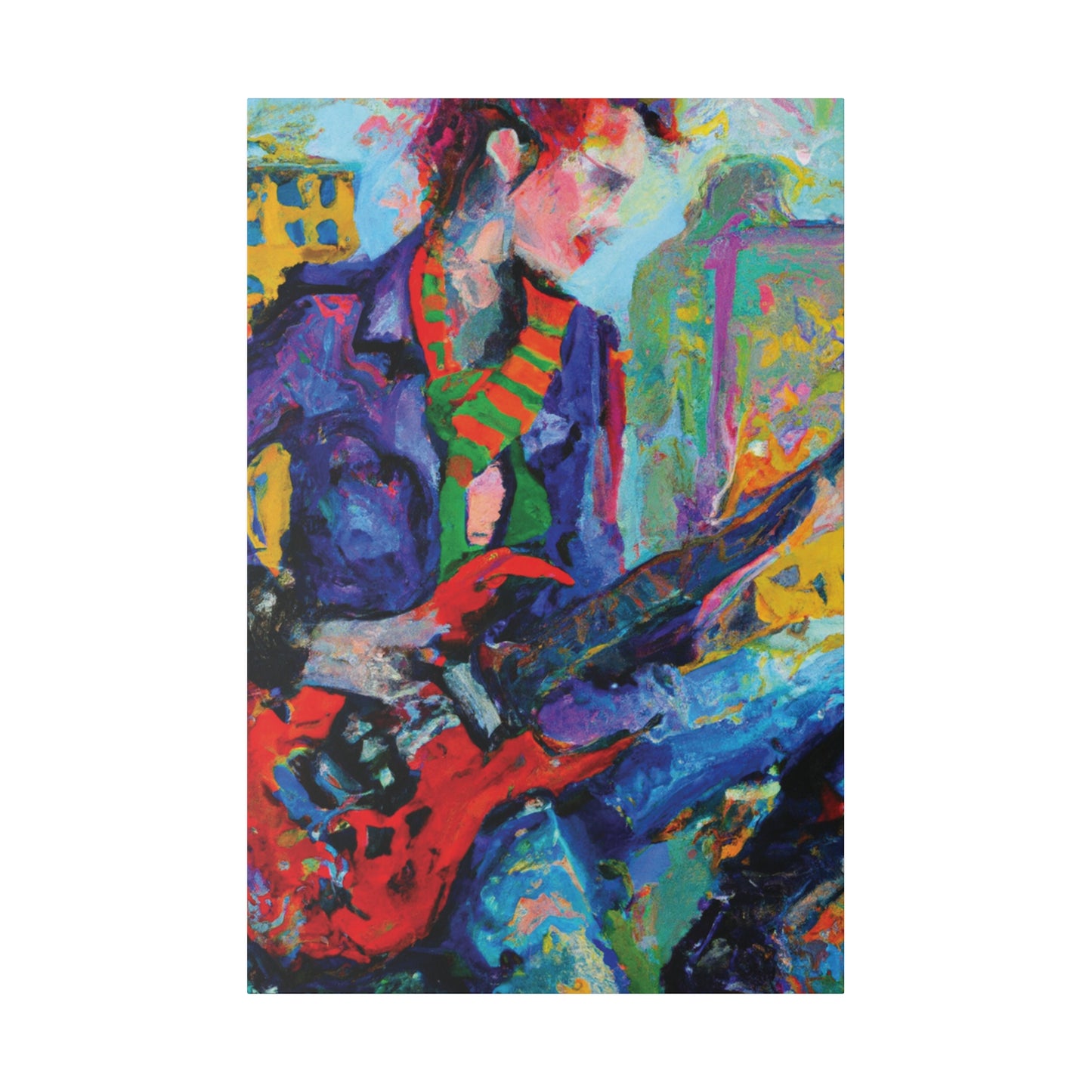 5227E - Rockstar Oil Painting Style Print | Poster | Home Decor | Wall Art | Music Art | Canvas