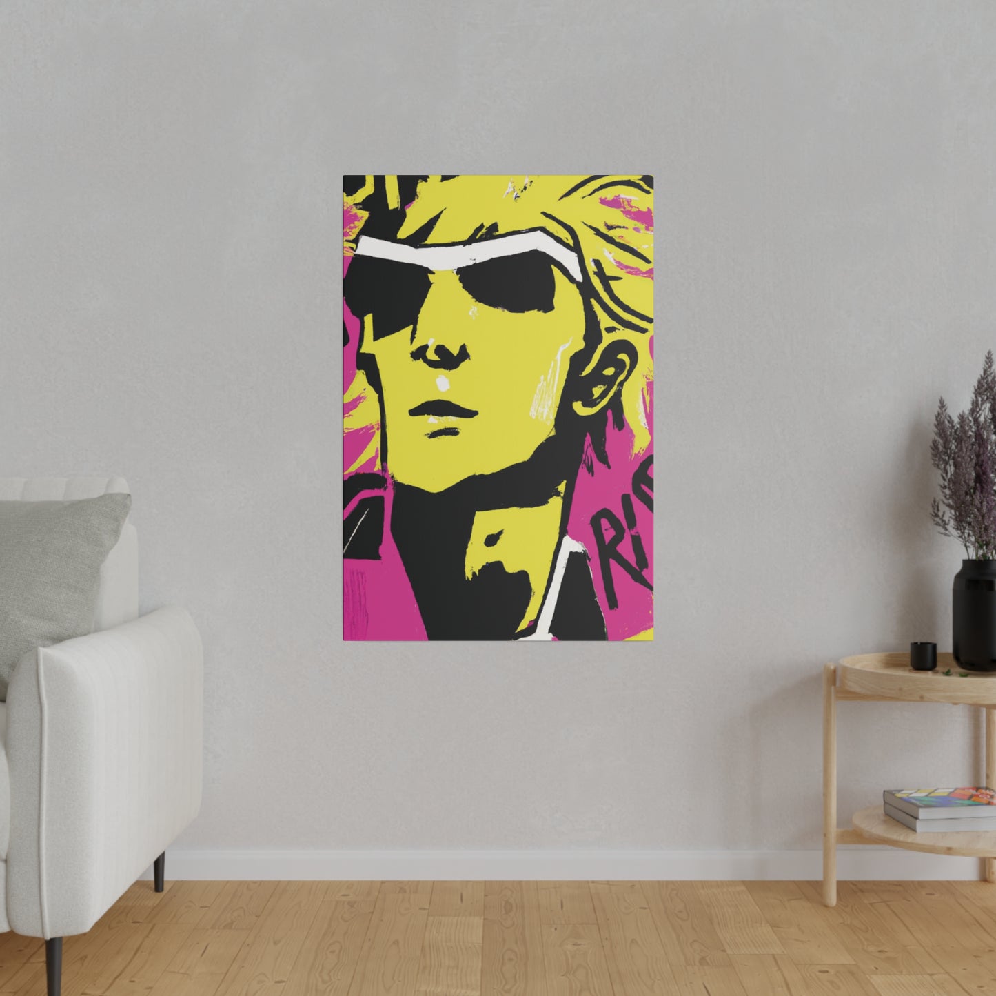 4794V - Rockstar Painting Print | Face | Abstract | Poster | Home Decor | Wall Art | Music Art | Canvas