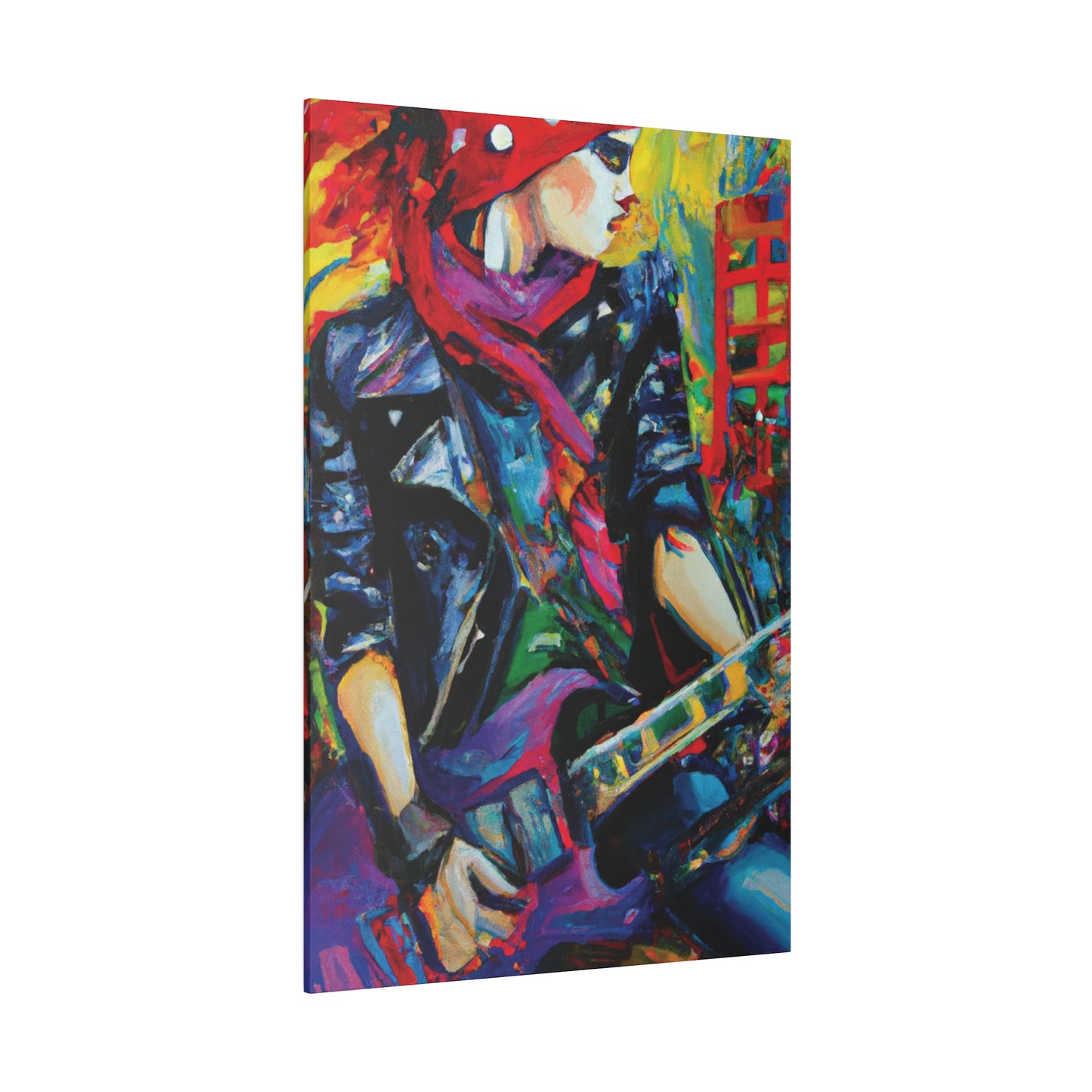 9413L - Rockstar Oil Painting Style Print | Poster | Home Decor | Wall Art | Music Art | Canvas