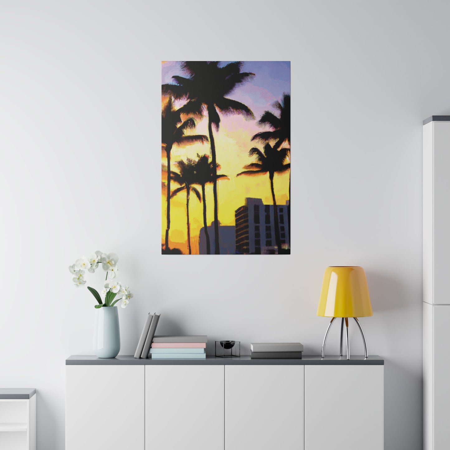 9691V - Miami Beach Sunset Painting Print | Miami | Beach | Sunset | Poster | Home Decor | Wall Art | Canvas