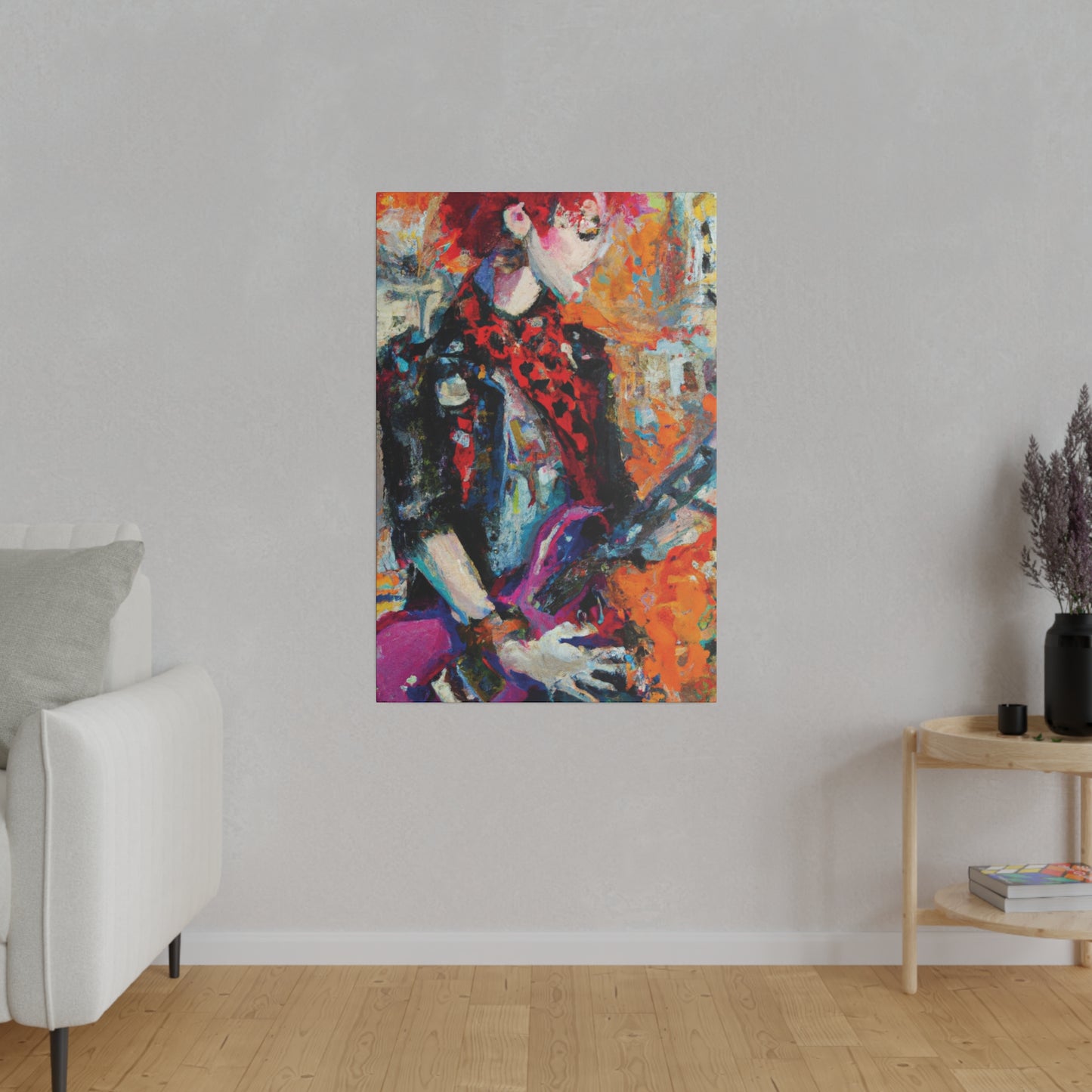 9348Q - Rockstar Oil Painting Style Print | Poster | Home Decor | Wall Art | Music Art | Canvas