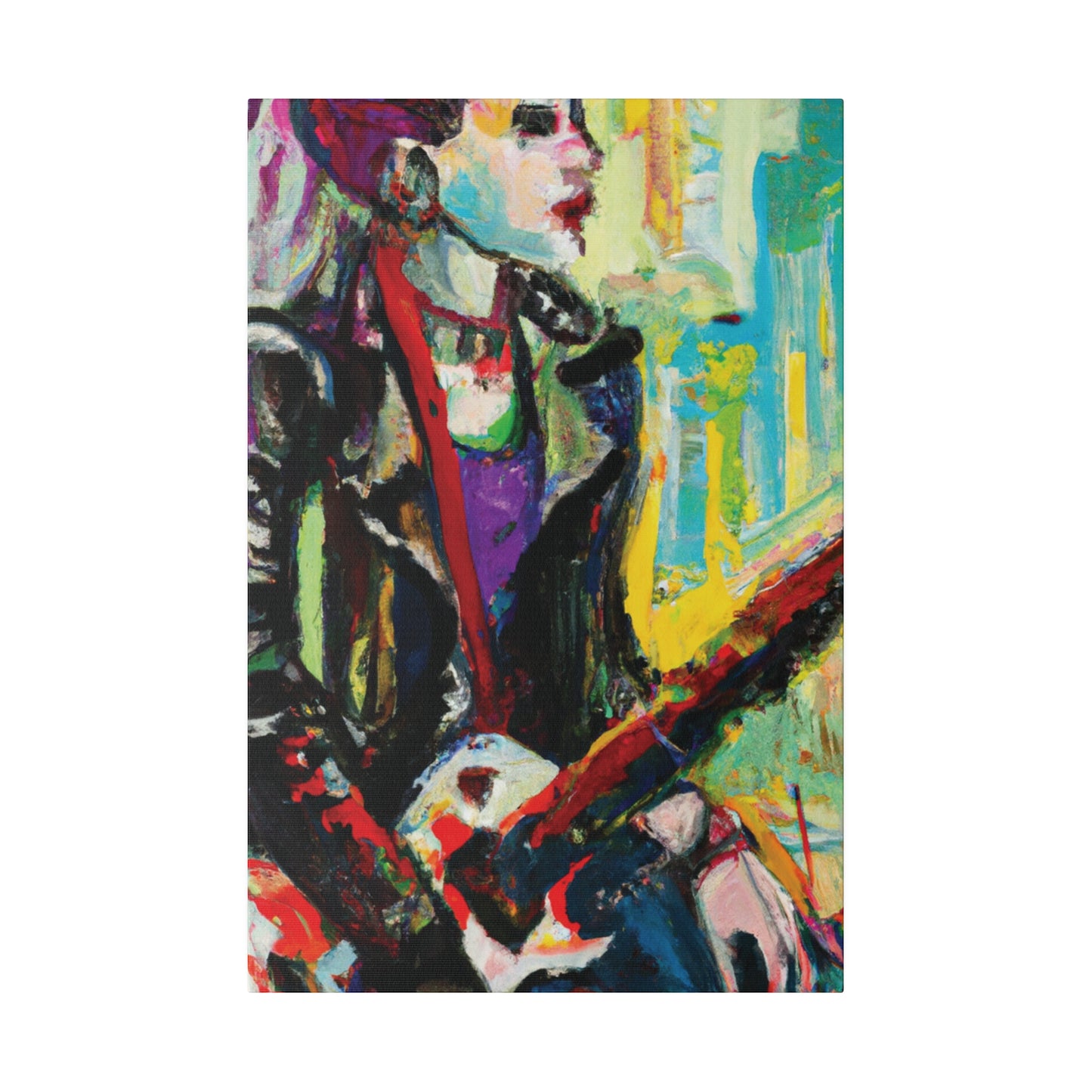 4247P - Rockstar Oil Painting Style Print | Poster | Home Decor | Wall Art | Music Art | Canvas