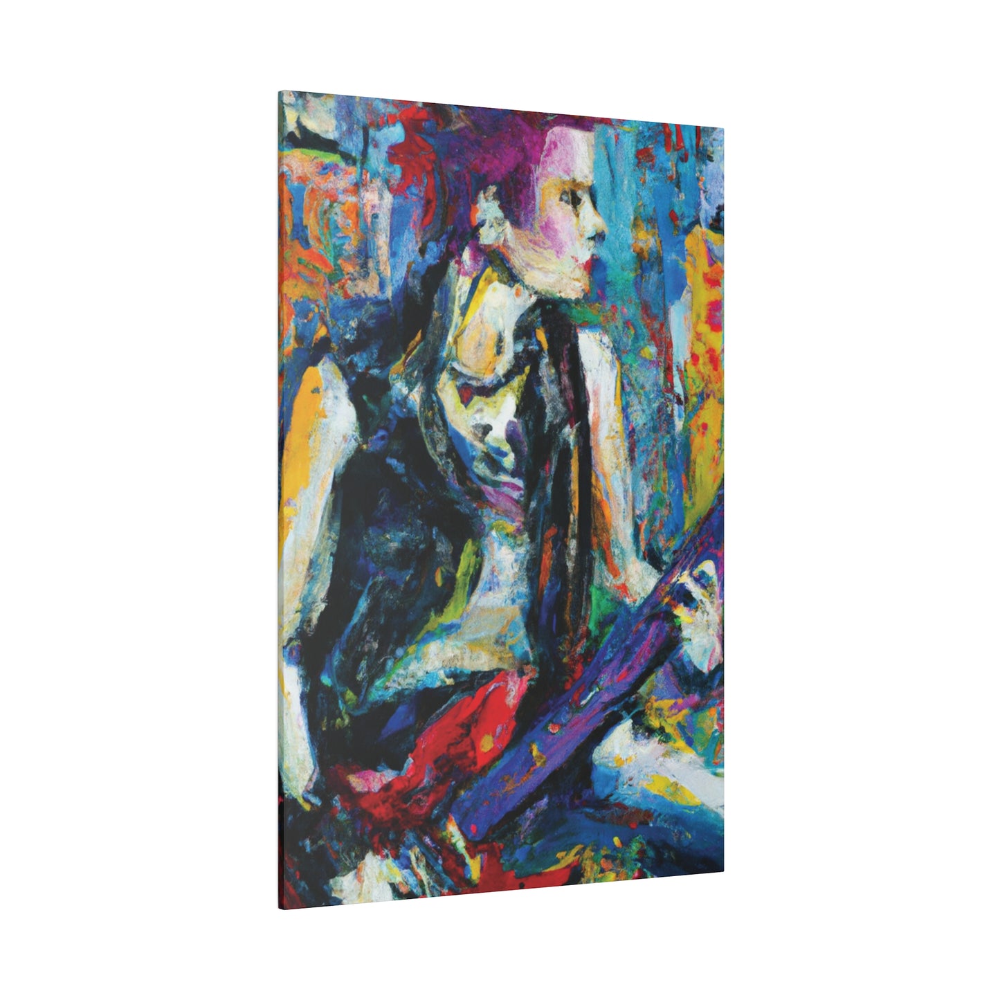 344U - Rockstar Oil Painting Style Print | Poster | Home Decor | Wall Art | Music Art | Canvas