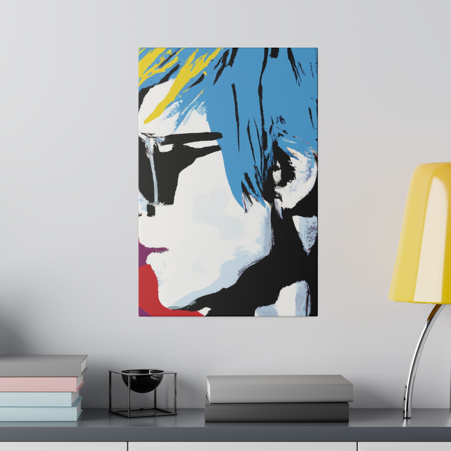 7456U - Rockstar Painting Print | Face | Abstract | Poster | Home Decor | Wall Art | Music Art | Canvas