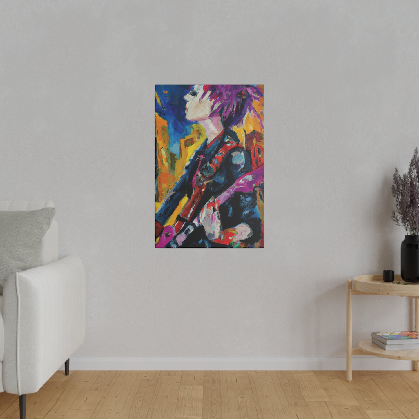 8245D - Rockstar Oil Painting Style Print | Poster | Home Decor | Wall Art | Music Art | Canvas