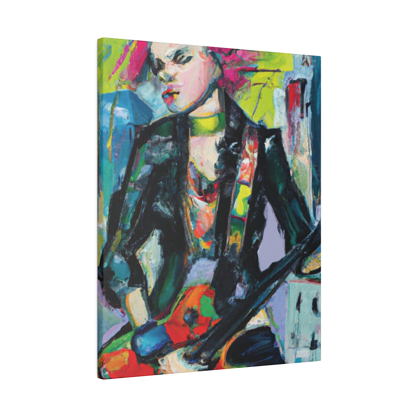 7258Y - Rockstar Oil Painting Style Print | Poster | Home Decor | Wall Art | Music Art | Canvas