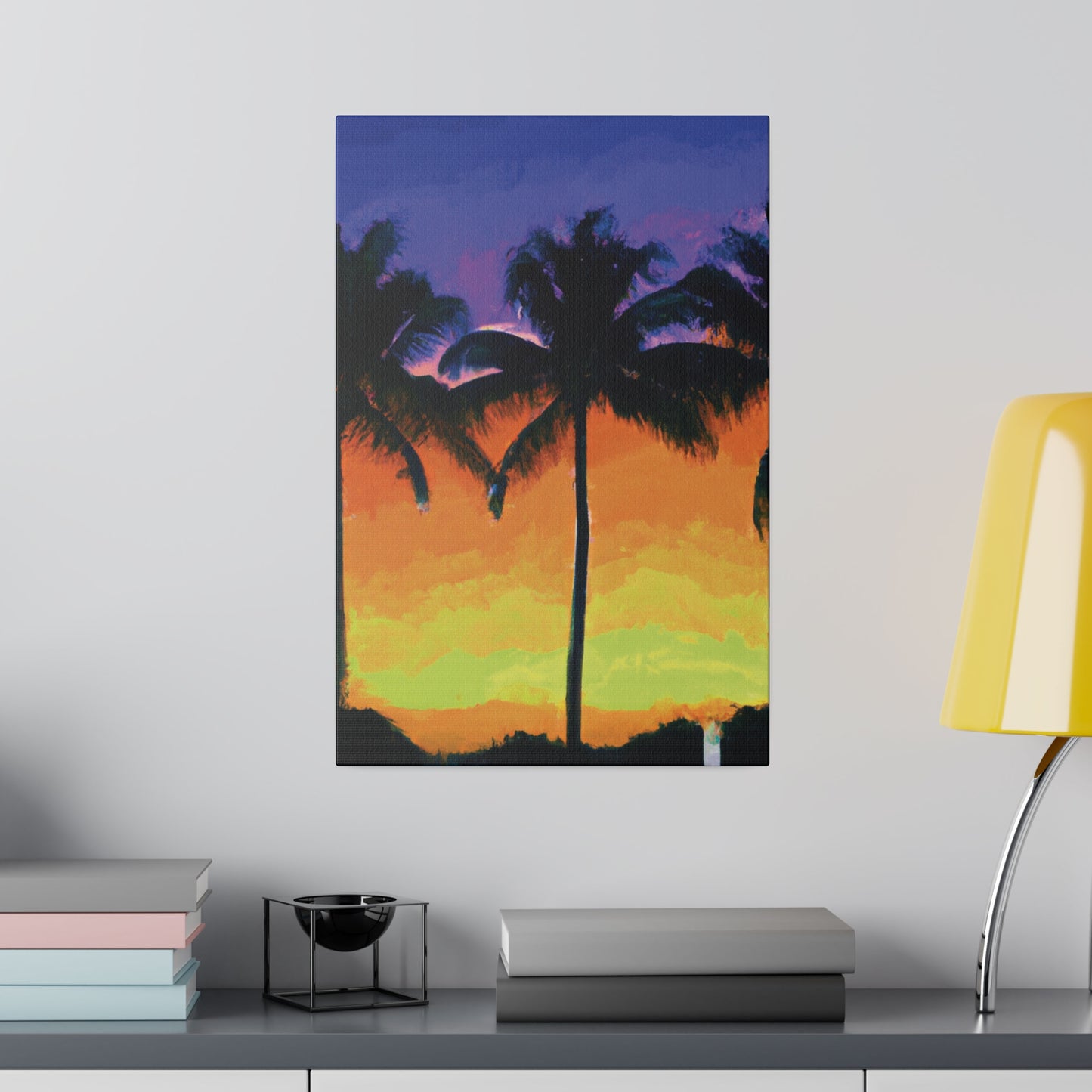 6354V - Miami Beach Sunset Painting Print | Miami | Beach | Sunset | Poster | Home Decor | Wall Art | Canvas