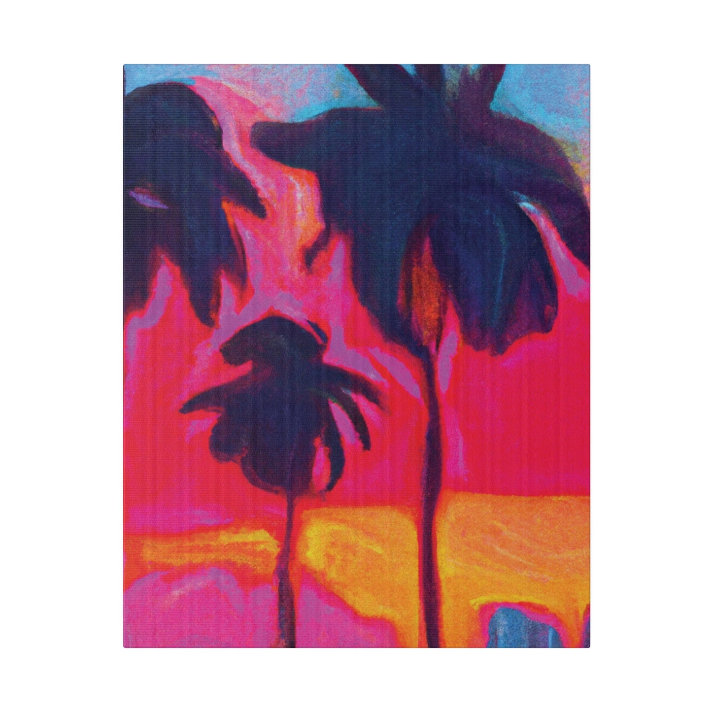 4879H - Miami Beach Sunset Painting Print | Miami | Beach | Sunset | Poster | Home Decor | Wall Art | Canvas