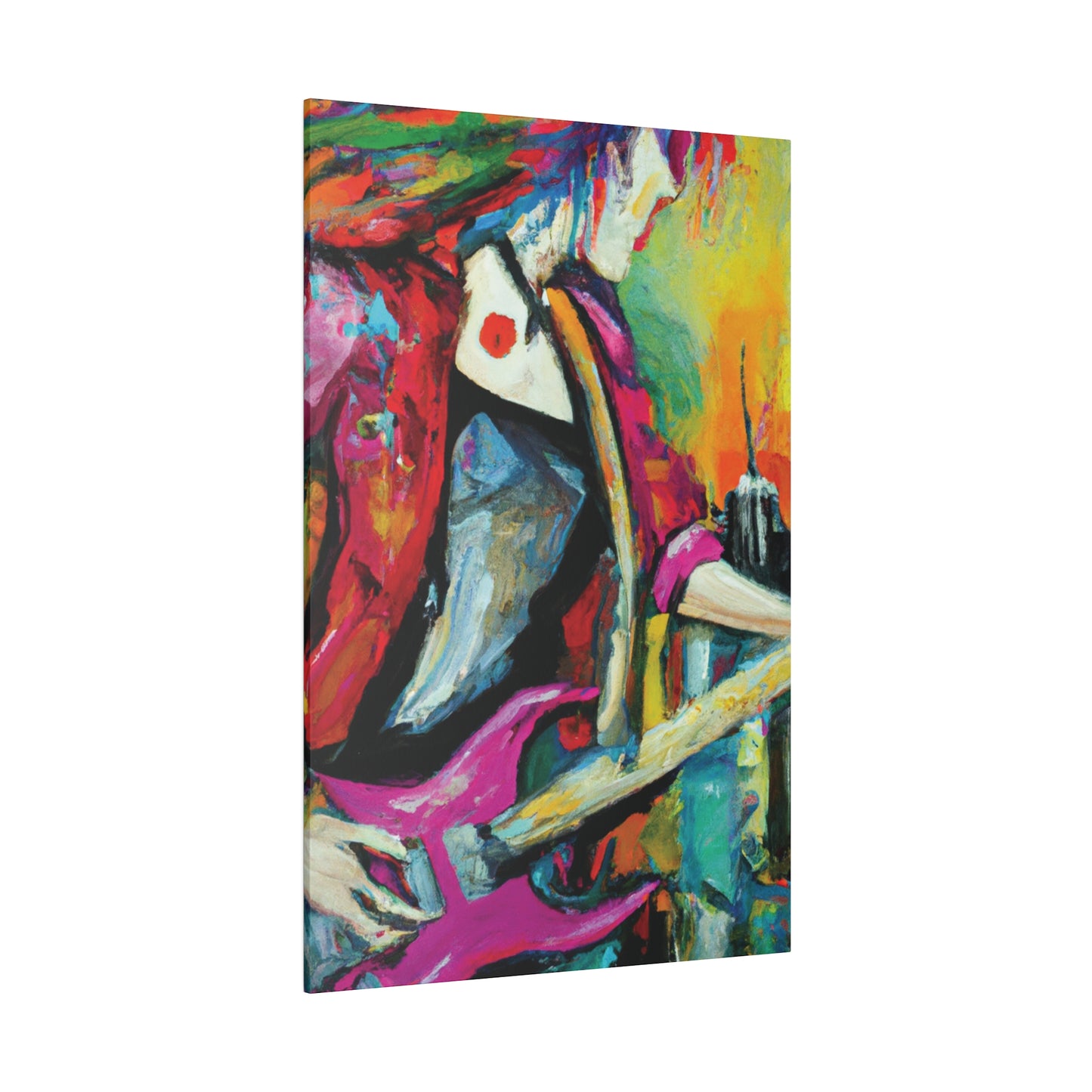 6731X - Rockstar Oil Painting Style Print | Poster | Home Decor | Wall Art | Music Art | Canvas