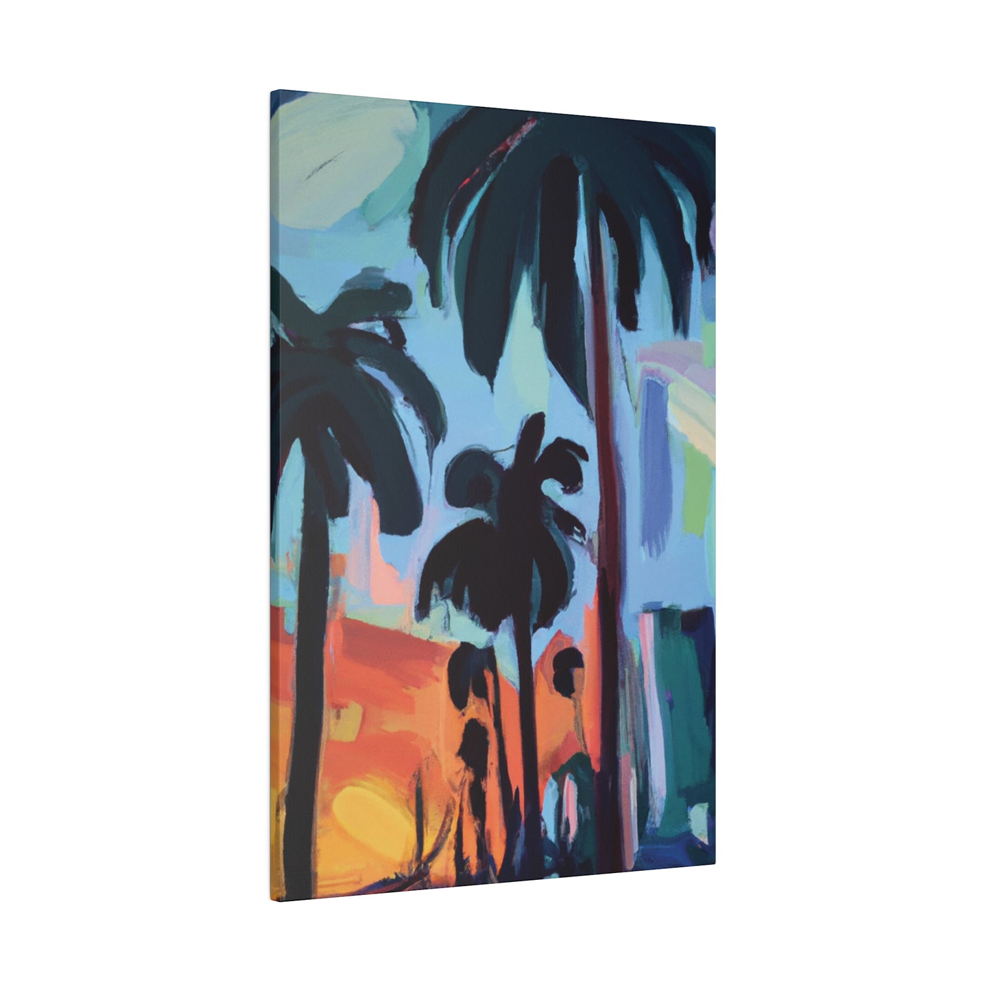 3524Z - Miami Beach Sunset Painting Print | Miami | Beach | Sunset | Poster | Home Decor | Wall Art | Canvas