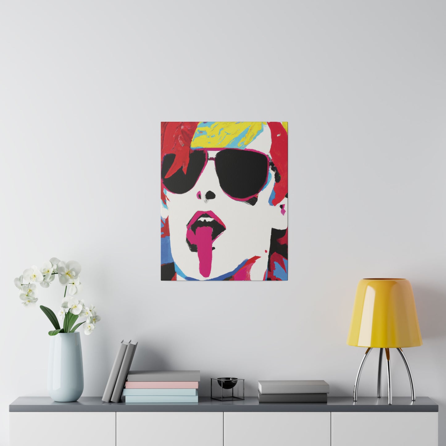 8381F - Rockstar Painting Print | Face | Abstract | Poster | Home Decor | Wall Art | Music Art | Canvas