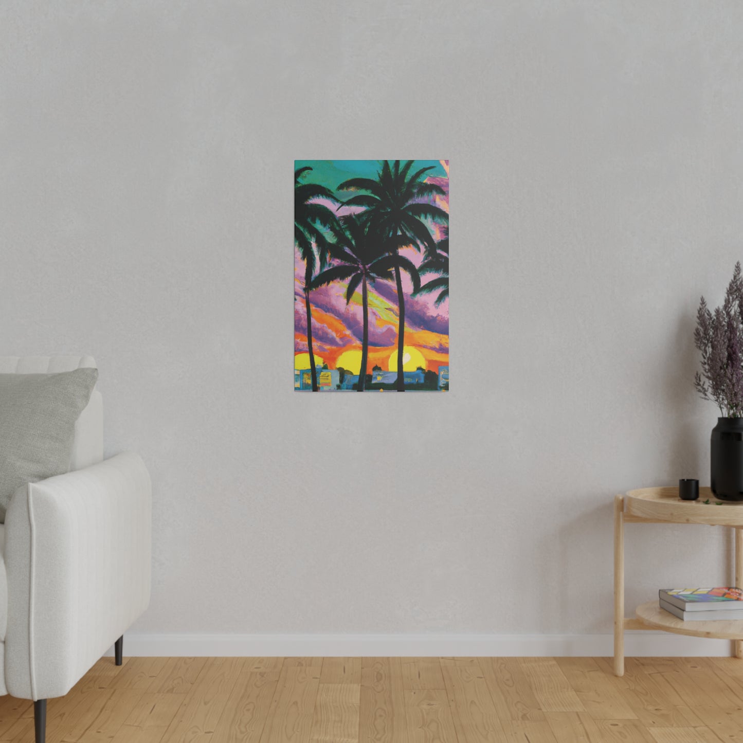 8789Q - Miami Beach Sunset Painting Print | Miami | Beach | Sunset | Poster | Home Decor | Wall Art | Canvas