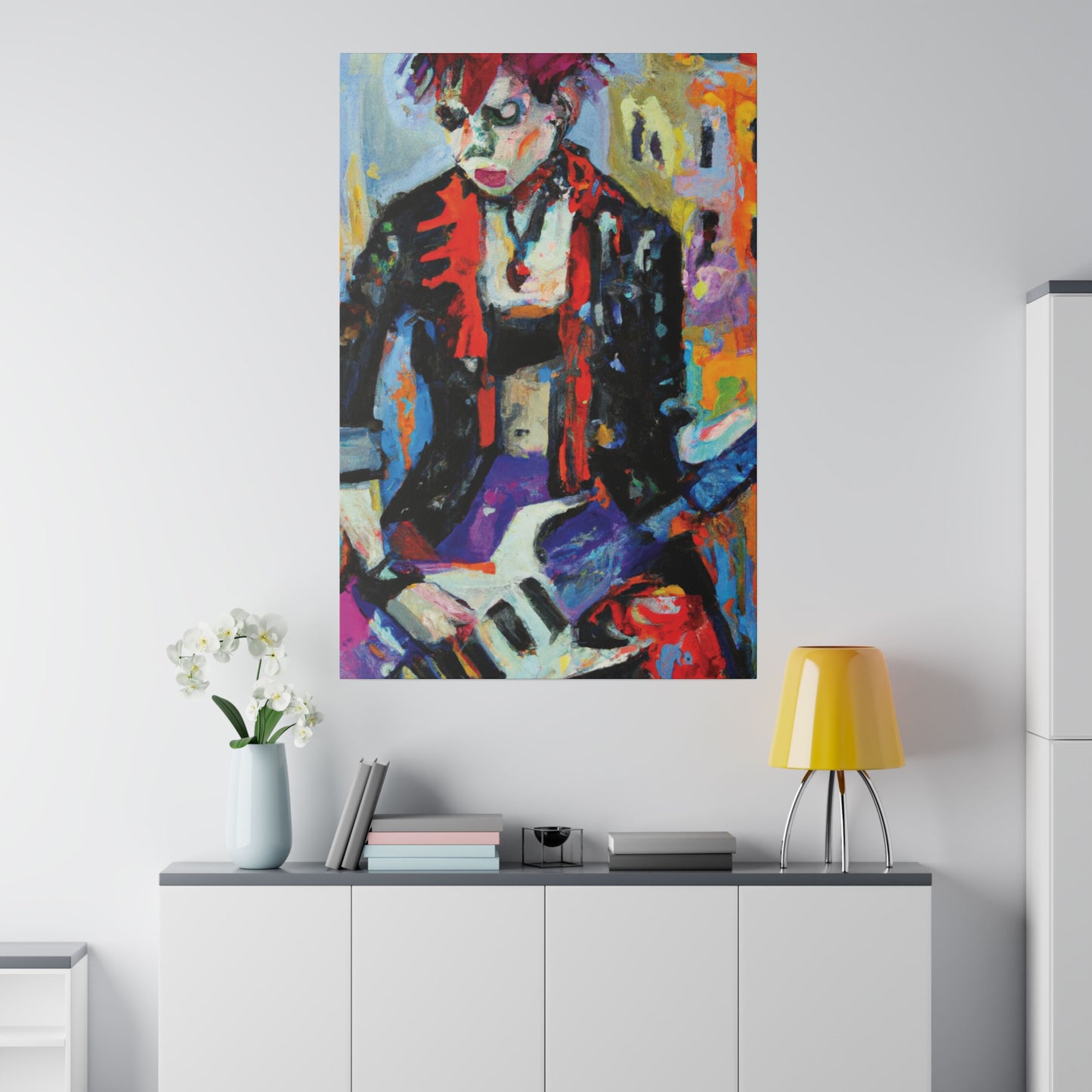 1237Q - Rockstar Oil Painting Style Print | Poster | Home Decor | Wall Art | Music Art | Canvas