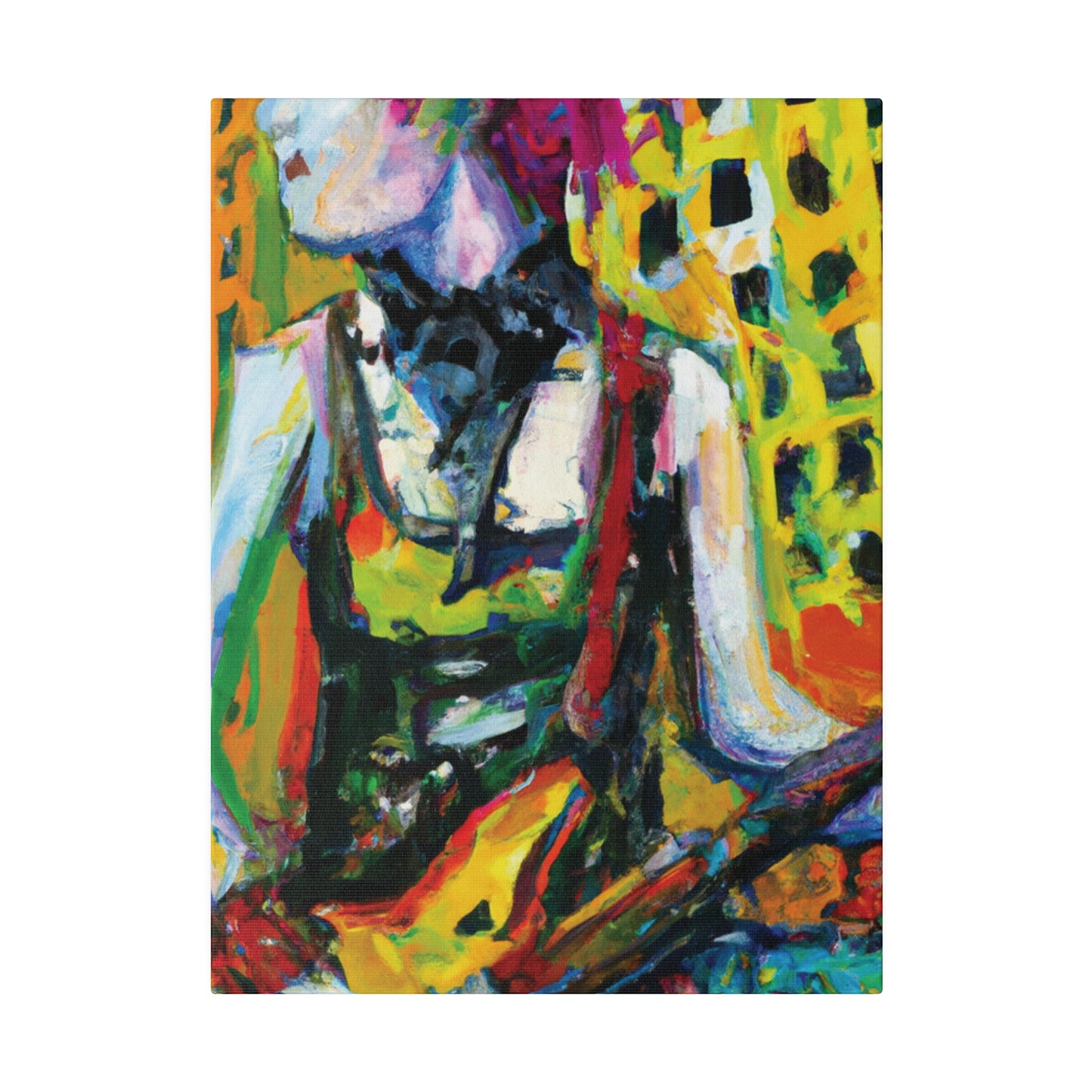 4793Z - Rockstar Oil Painting Style Print | Poster | Home Decor | Wall Art | Music Art | Canvas