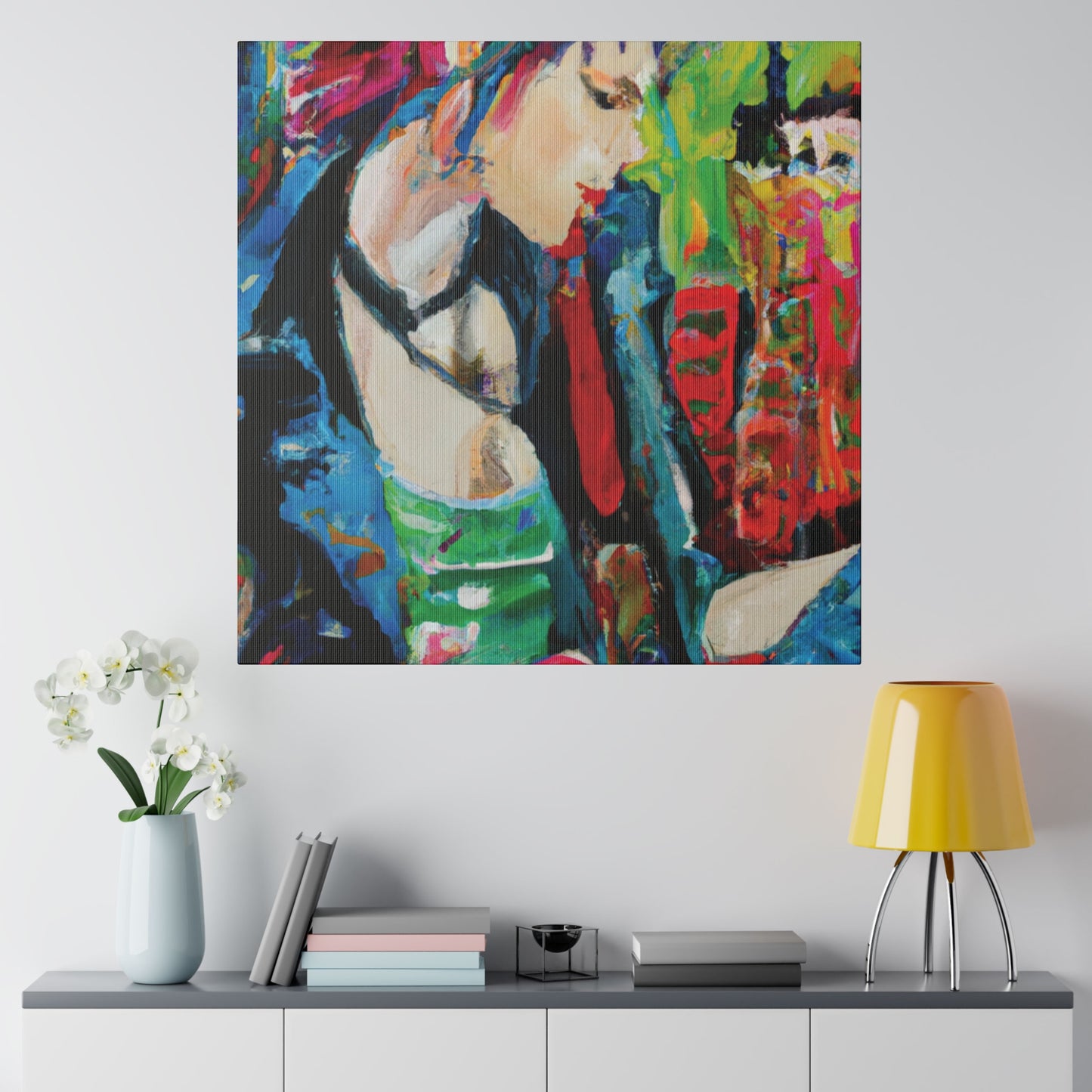 7125T - Rockstar Oil Painting Style Print | Poster | Home Decor | Wall Art | Music Art | Canvas