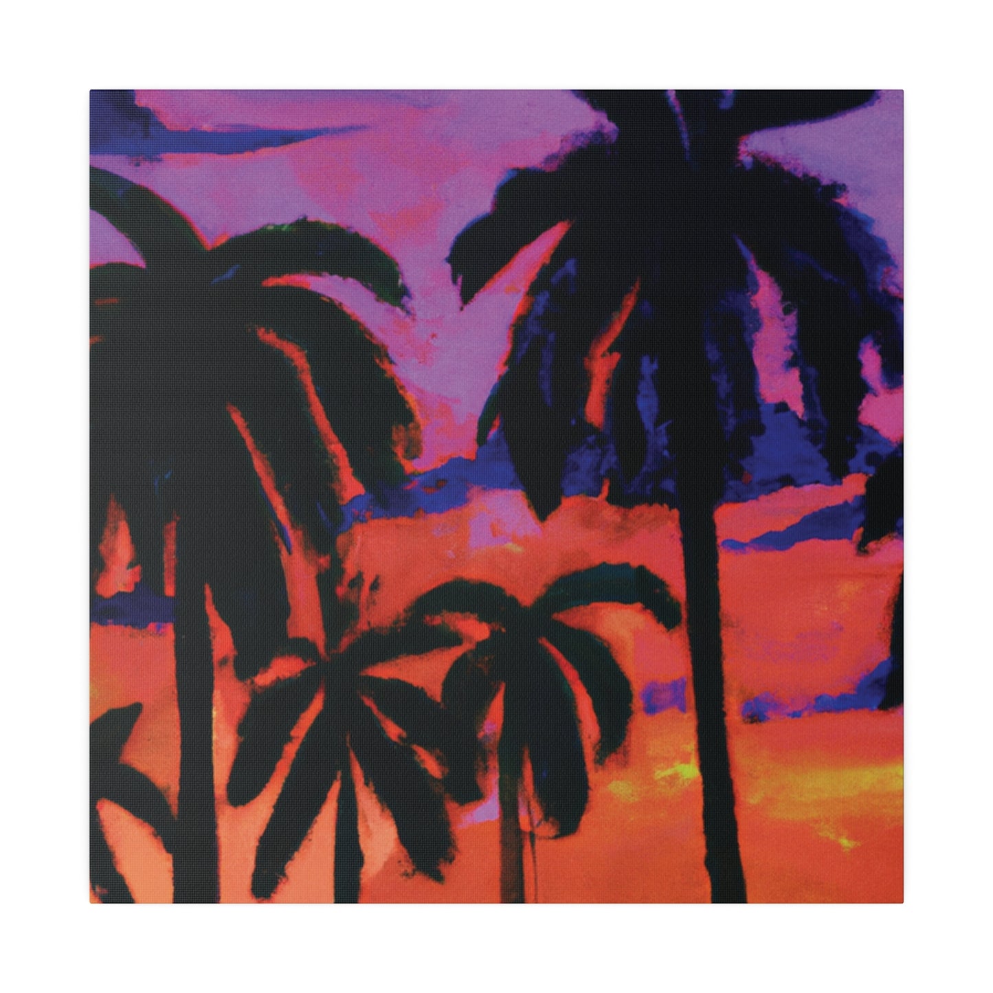 8314G - Miami Beach Sunset Painting Print | Miami | Beach | Sunset | Poster | Home Decor | Wall Art | Canvas