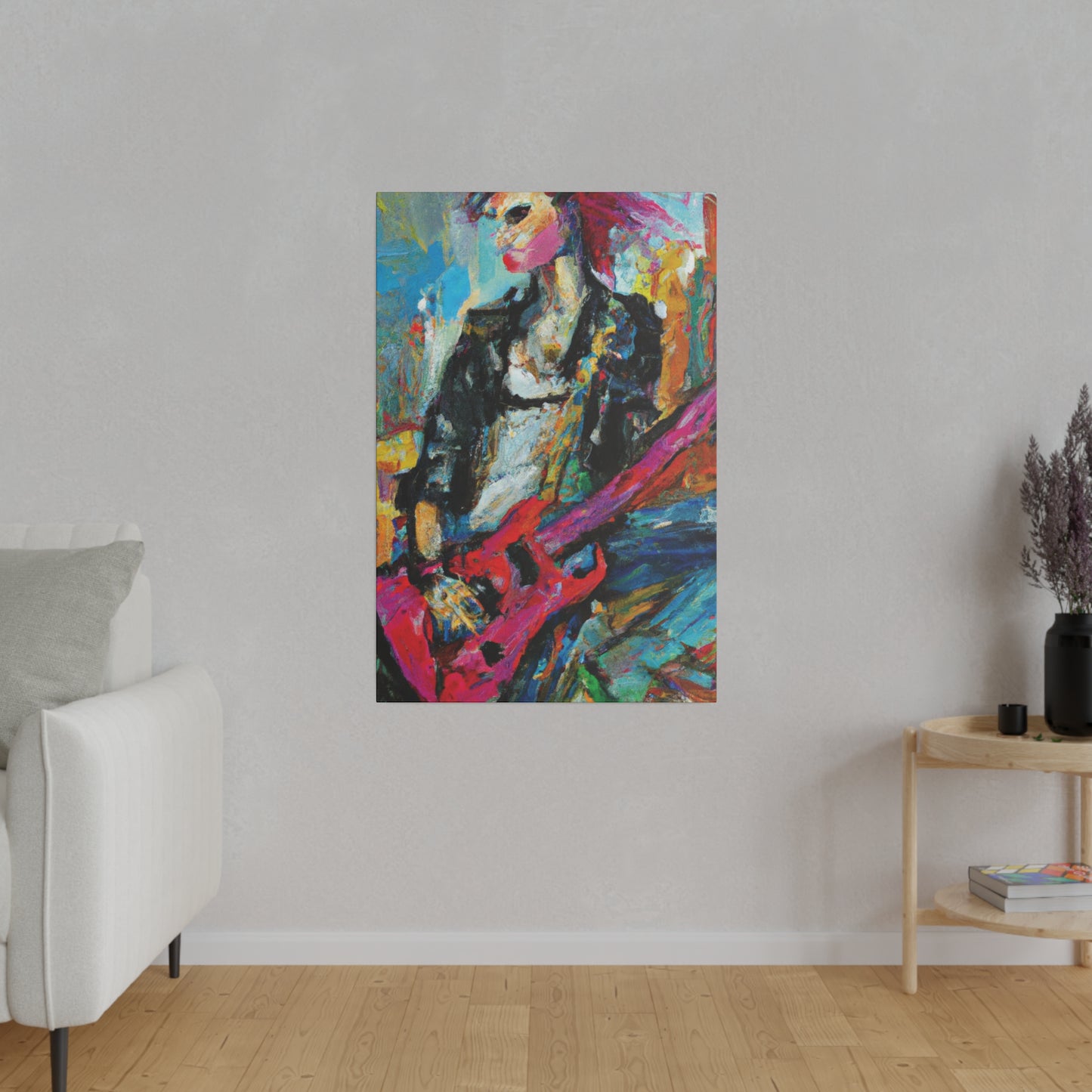 472O - Rockstar Oil Painting Style Print | Poster | Home Decor | Wall Art | Music Art | Canvas