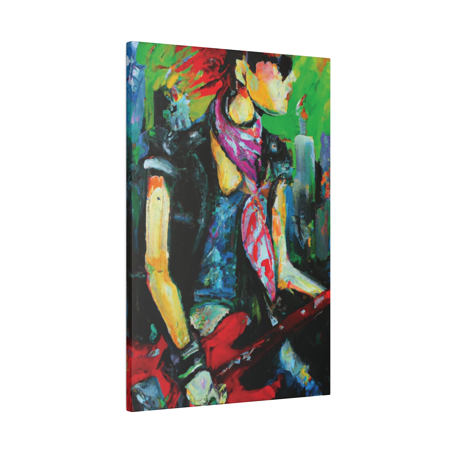5198V - Rockstar Oil Painting Style Print | Poster | Home Decor | Wall Art | Music Art | Canvas