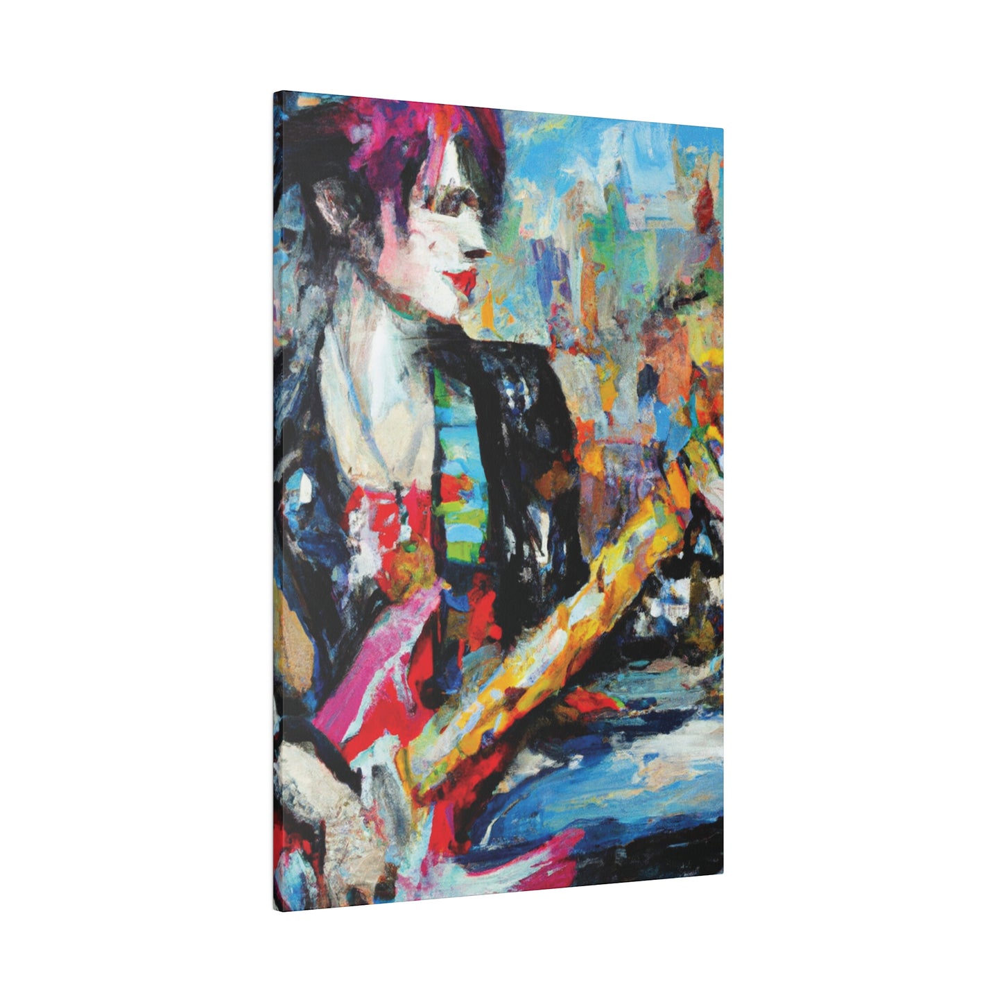 8162K - Rockstar Oil Painting Style Print | Poster | Home Decor | Wall Art | Music Art | Canvas