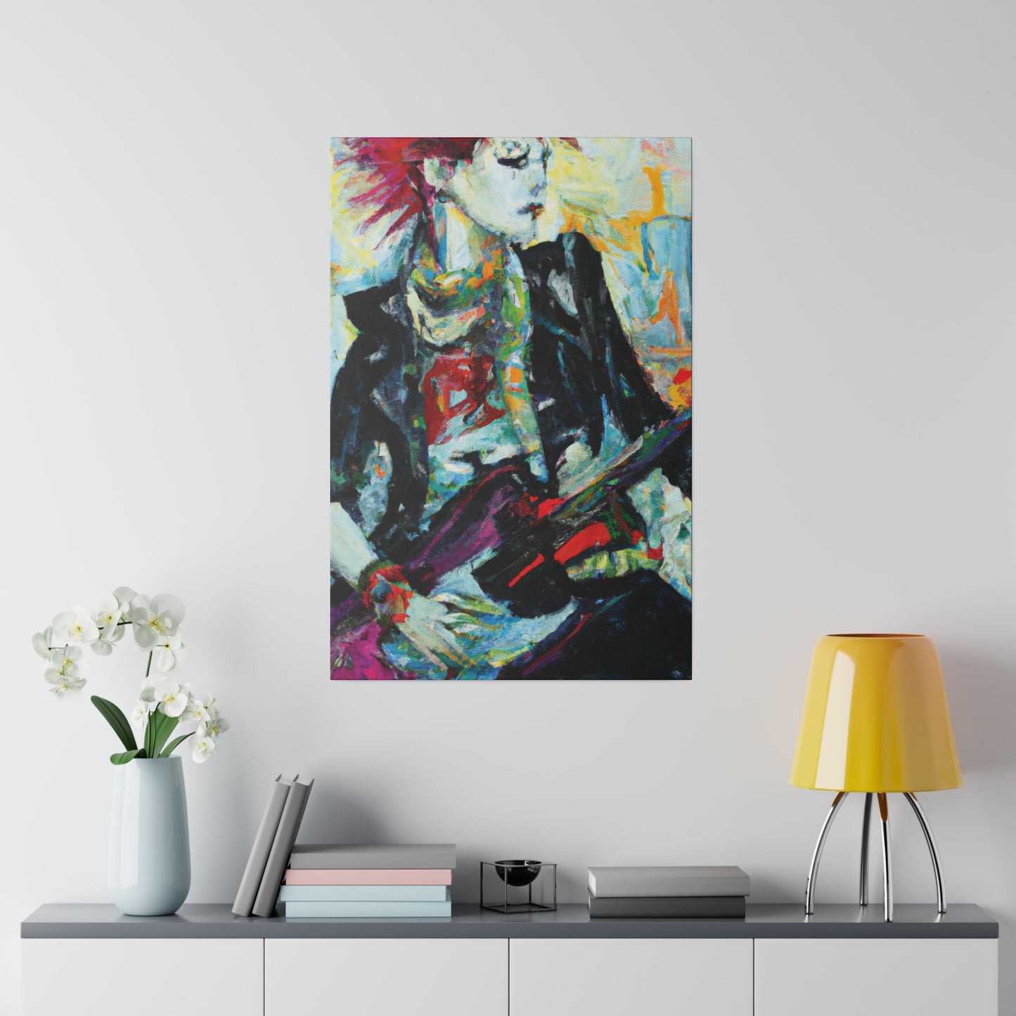 8915H - Rockstar Oil Painting Style Print | Poster | Home Decor | Wall Art | Music Art | Canvas