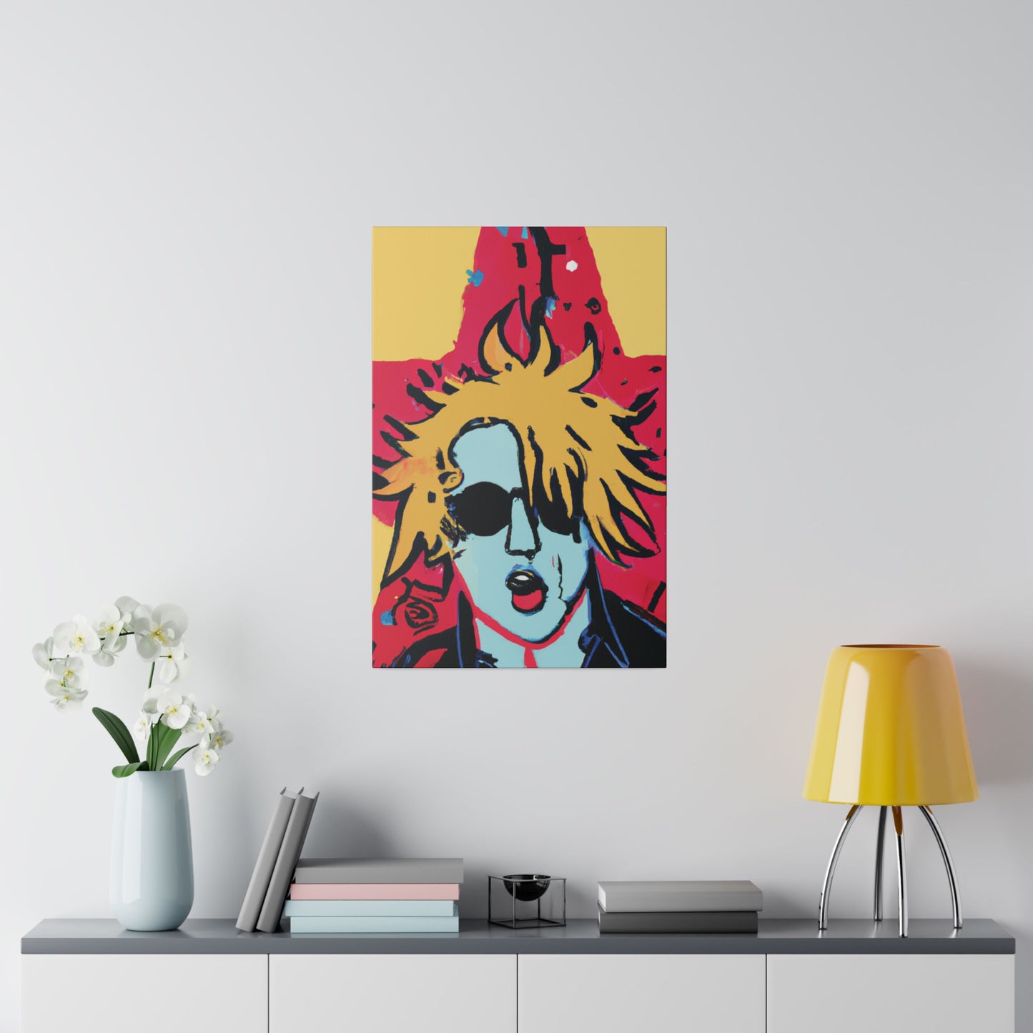 8143X - Rockstar Painting Print | Face | Abstract | Poster | Home Decor | Wall Art | Music Art | Canvas